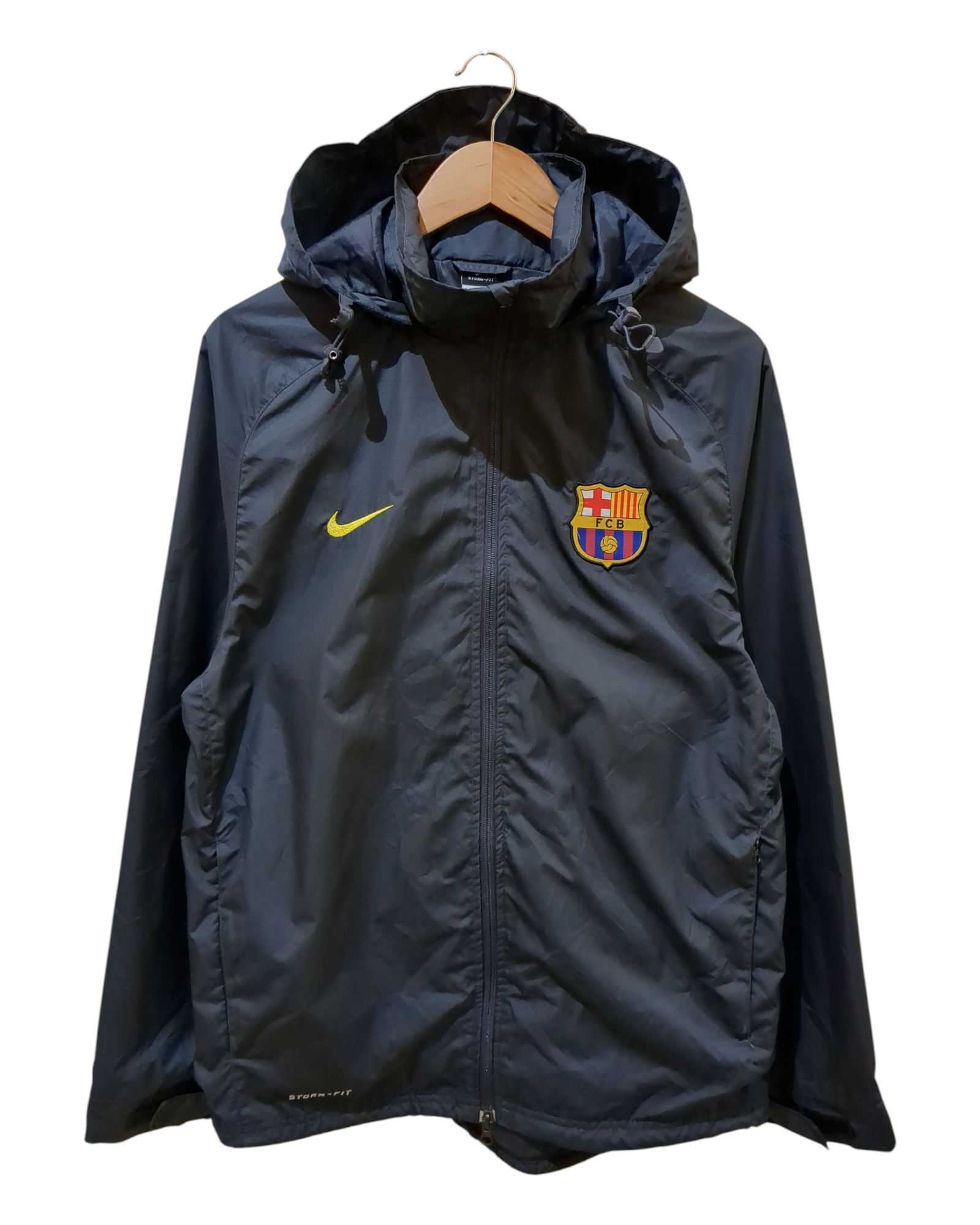 2011-12 Nike Barcelona Hooded Rain Jacket - (L)
