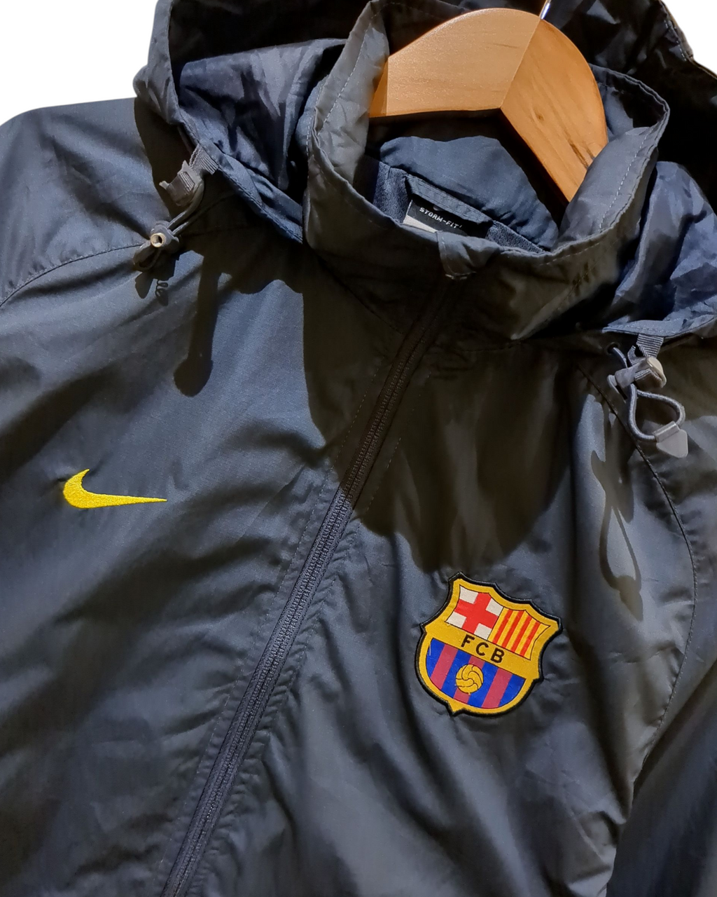 2011-12 Nike Barcelona Hooded Rain Jacket - (L)