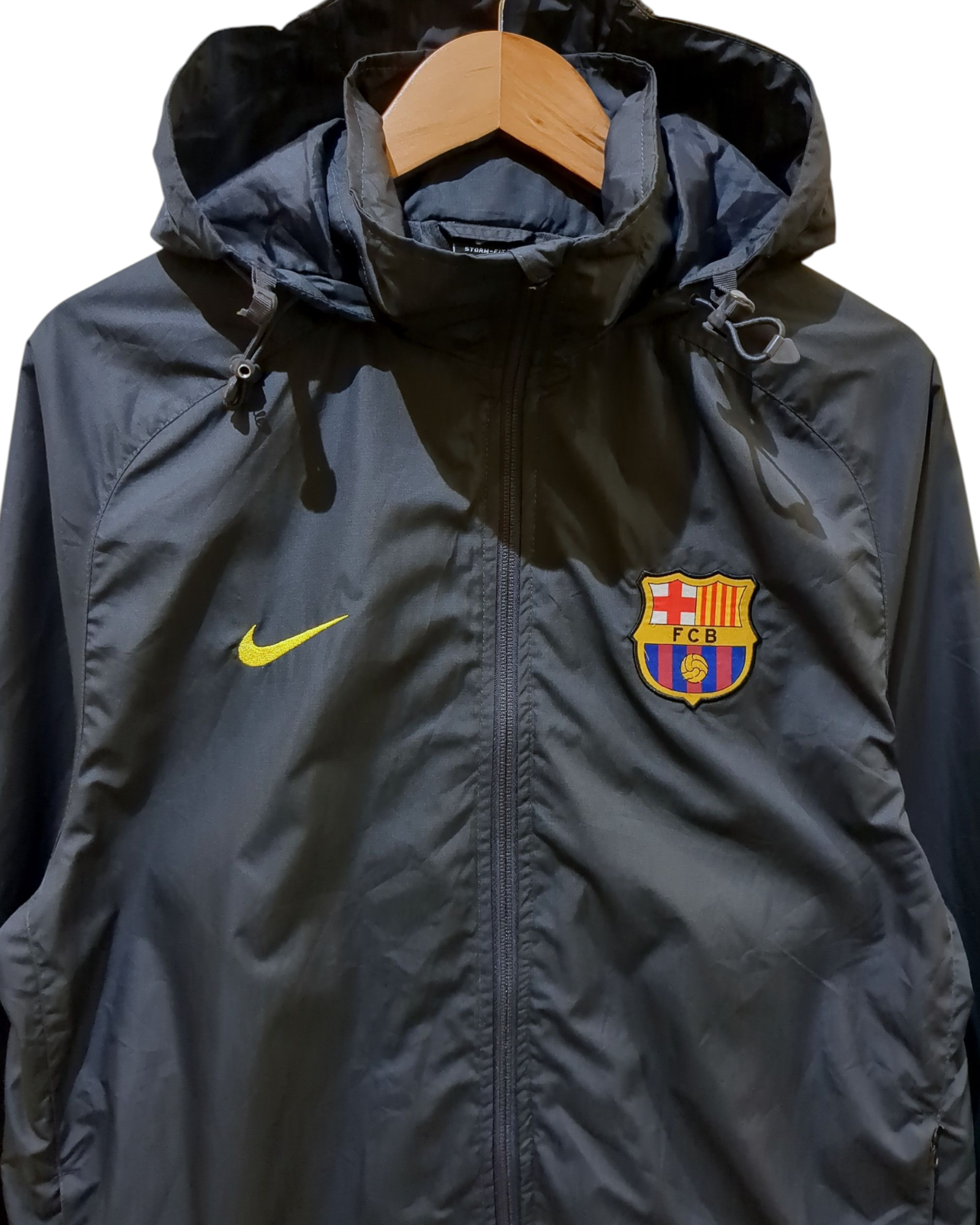 2011-12 Nike Barcelona Hooded Rain Jacket - (L)