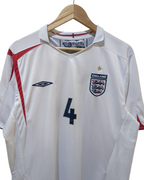 2005-07 England Umbro Home Shirt #4 Gerrard - (XL)