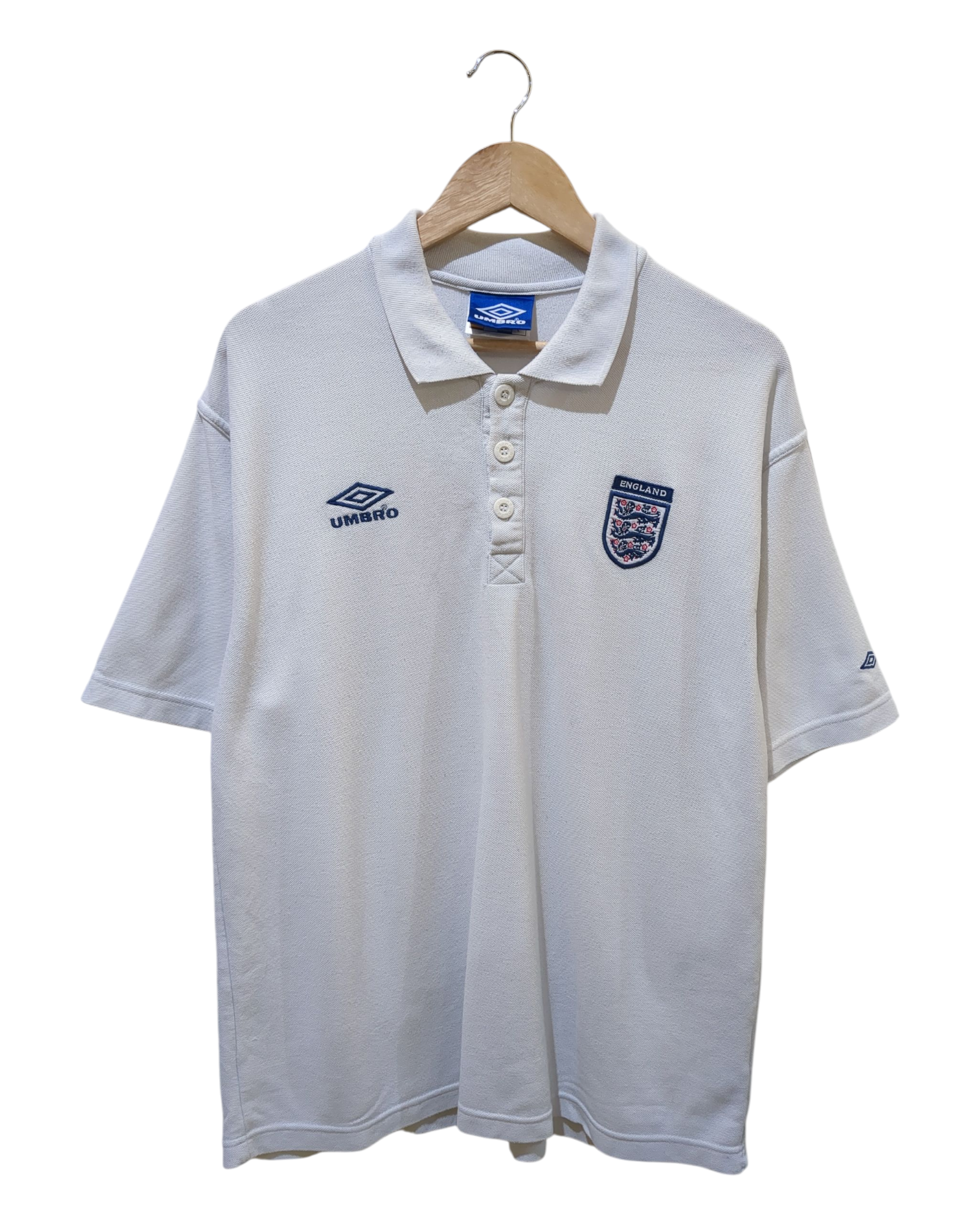 1998-99 England Umbro Polo Shirt - (L)