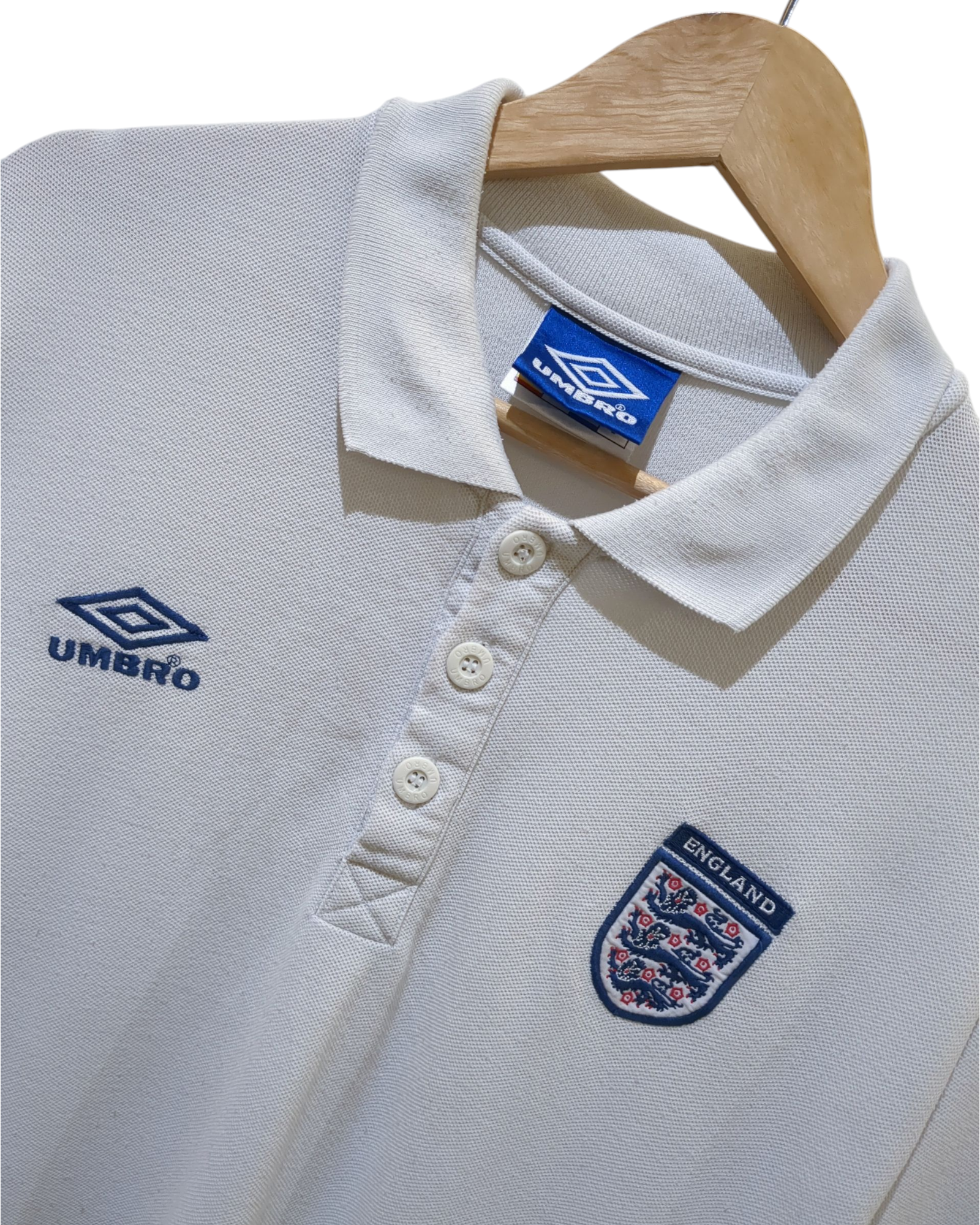 1998-99 England Umbro Polo Shirt - (L)