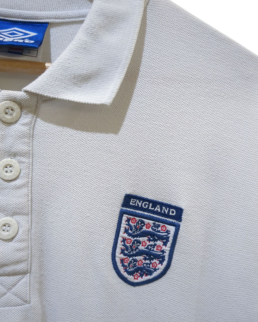 1998-99 England Umbro Polo Shirt - (L)