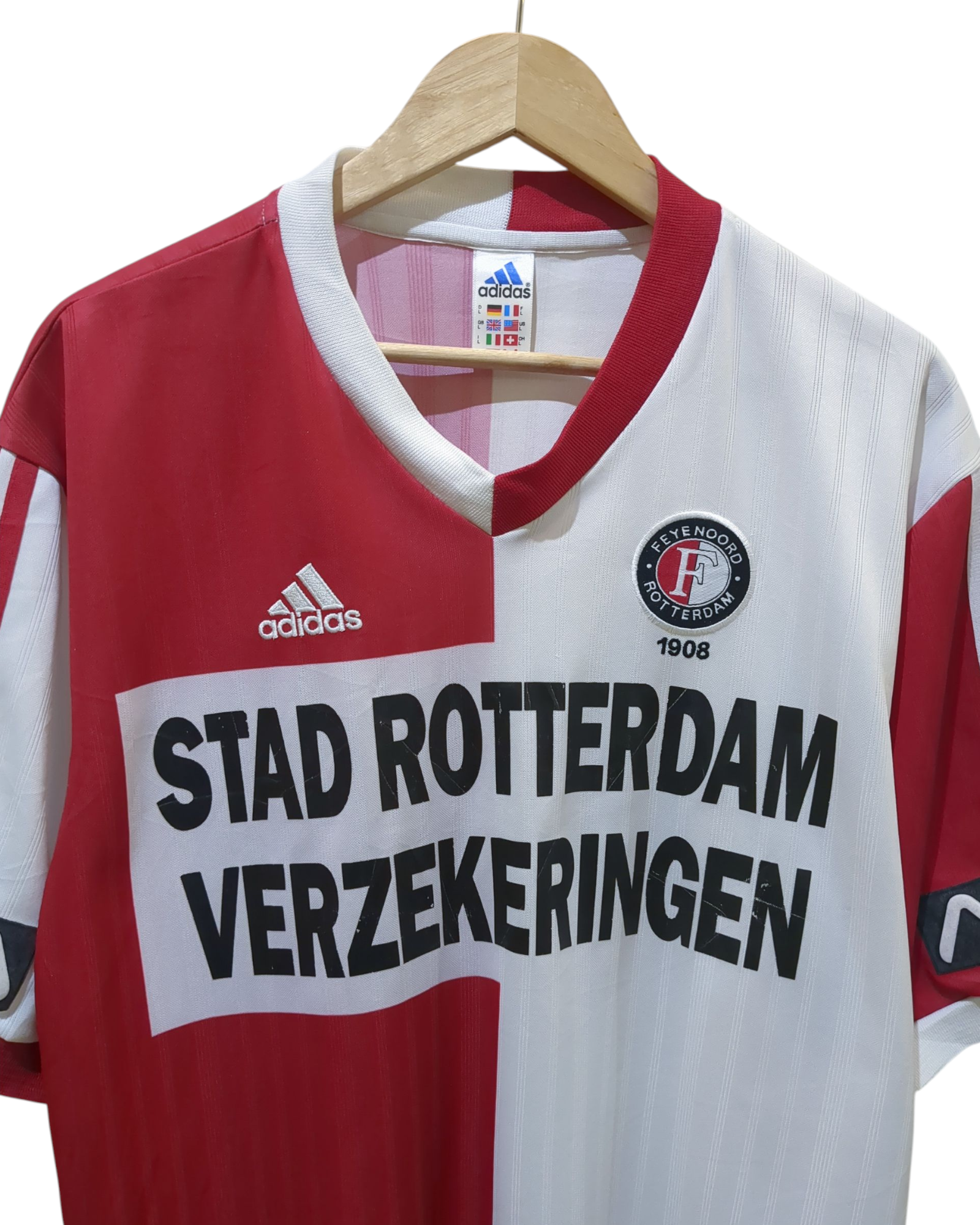 1999-00 Feyenoord Adidas Home Shirt - (L)