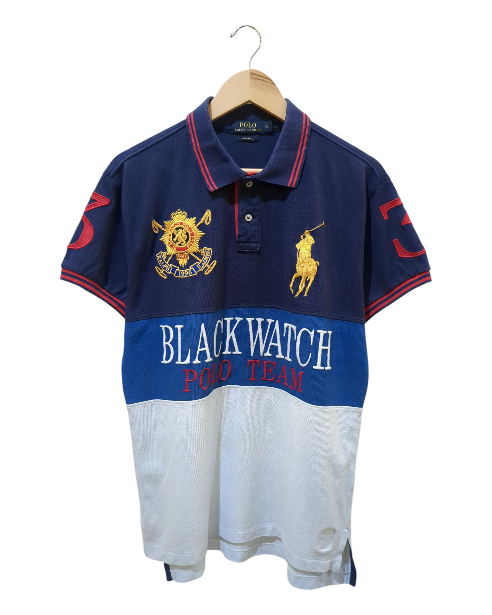 Ralph Lauren Custom Fit Blackwatch Polo Shirt - (L)