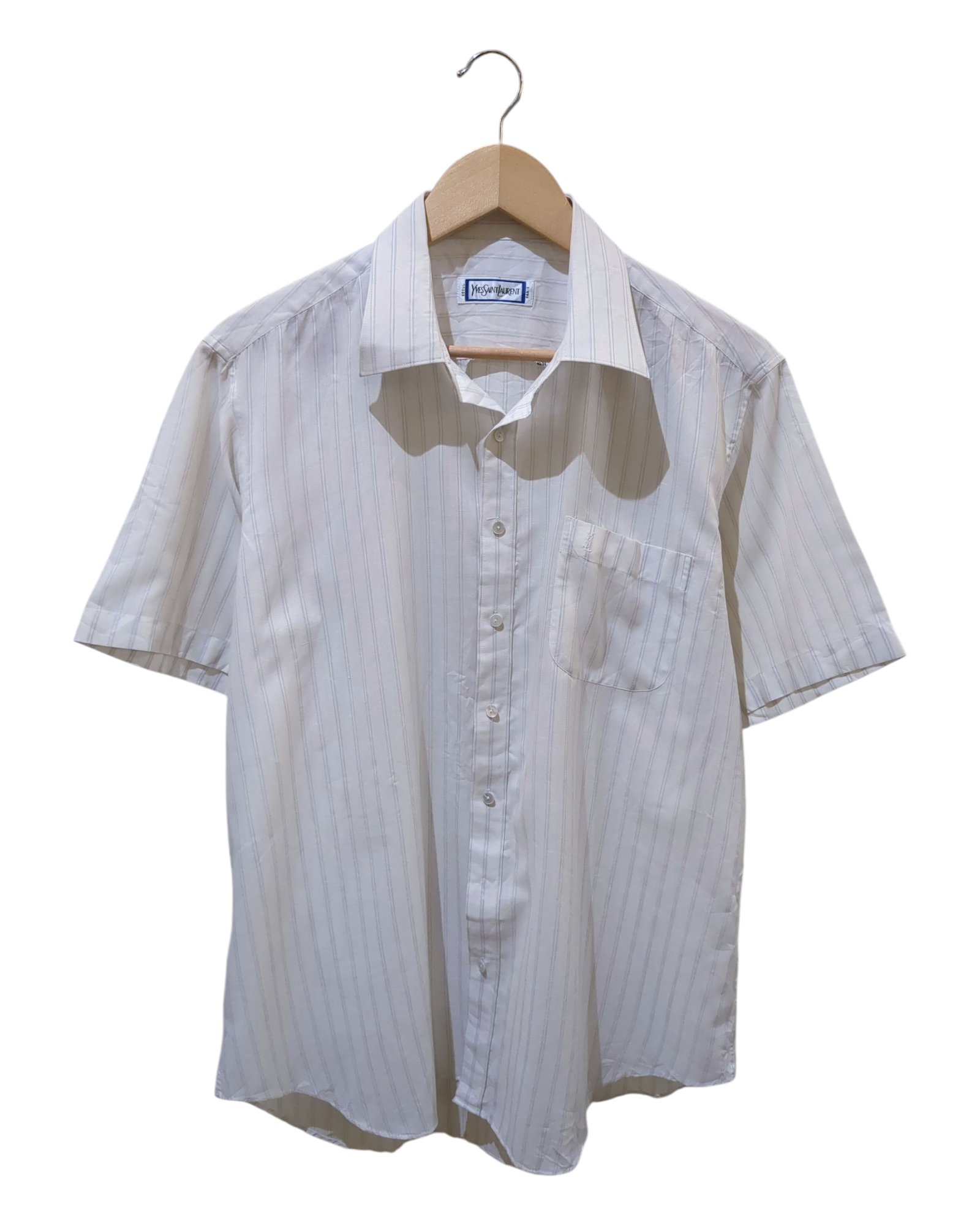 Yves Saint Laurent 90s Striped Short Sleeve Shirt - (L) – The Cold