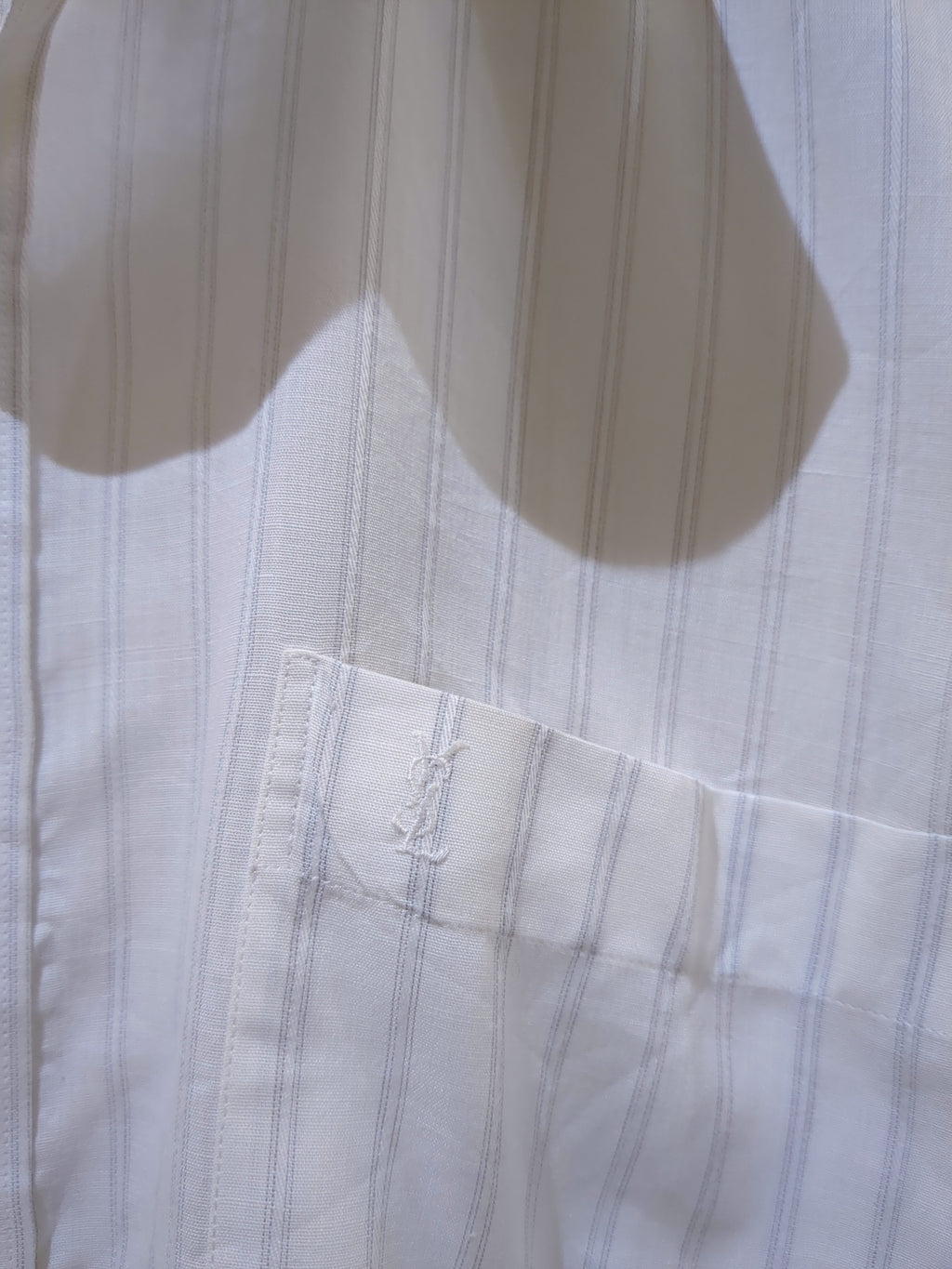 Yves Saint Laurent 90s Striped Short Sleeve Shirt - (L)