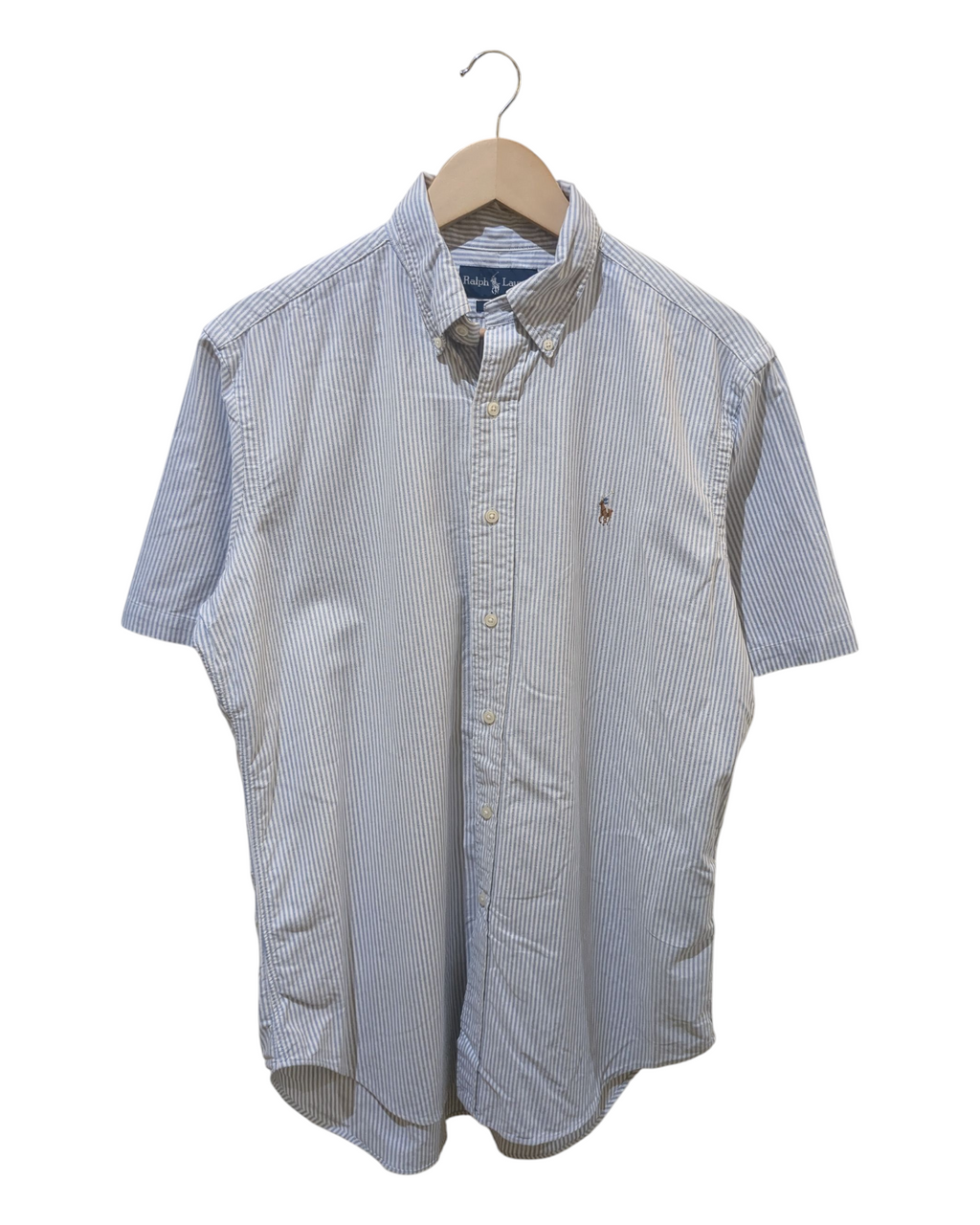 Ralph Lauren 00s Classic Fit Striped Short Sleeve Shirt - (L)