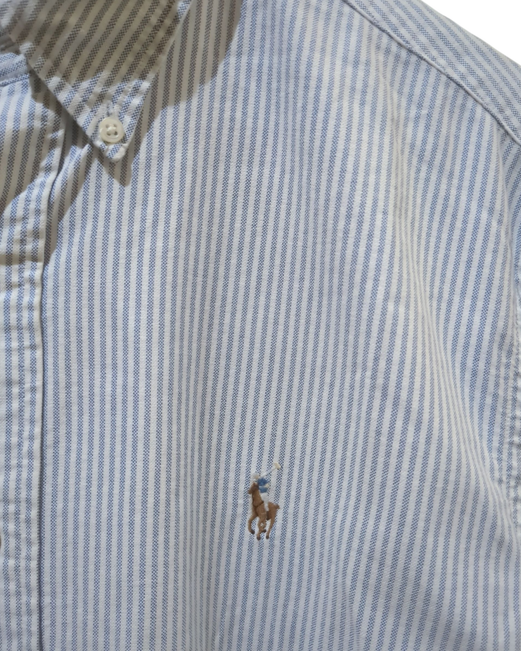 Ralph Lauren 00s Classic Fit Striped Short Sleeve Shirt - (L)