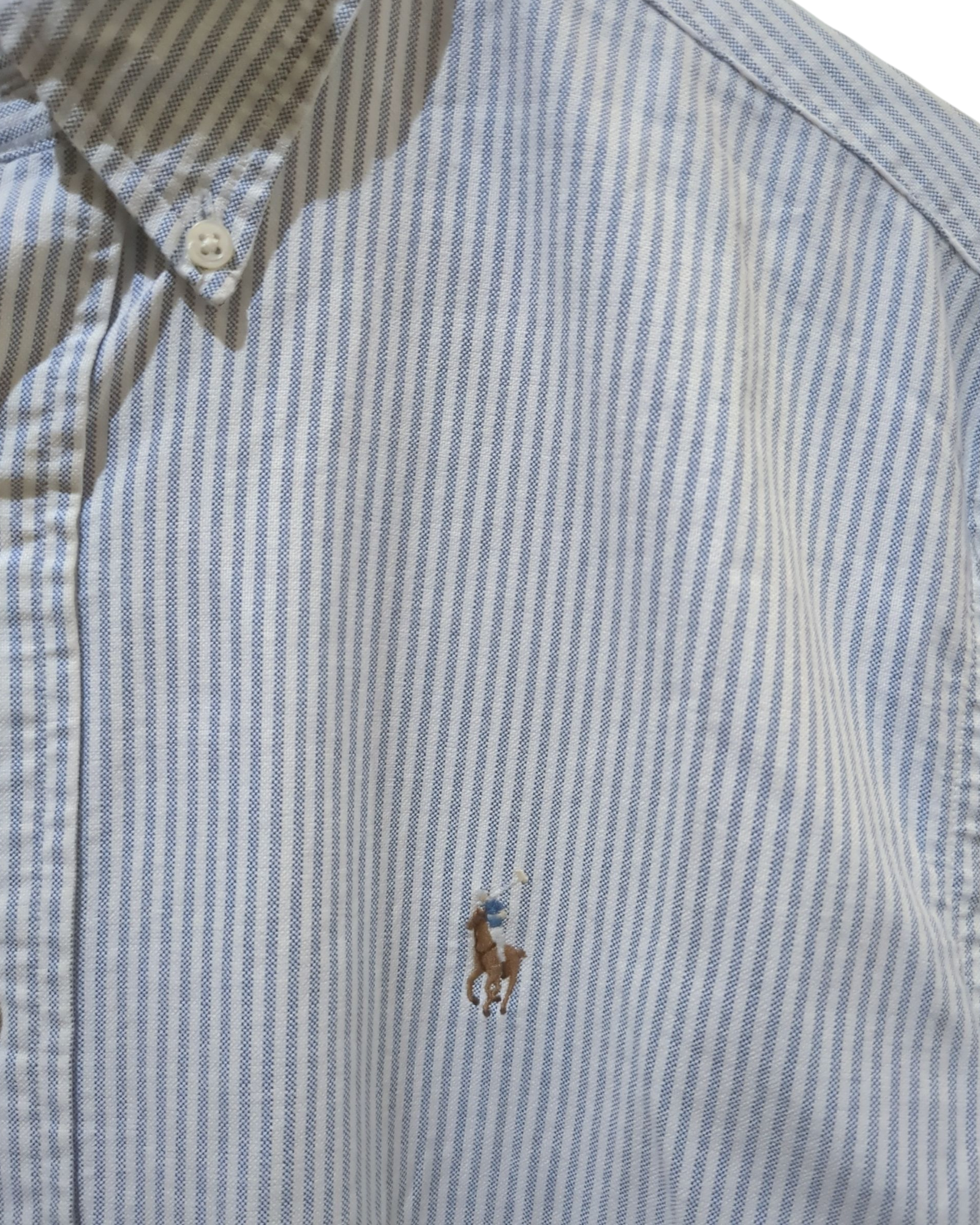 Ralph Lauren 00s Classic Fit Striped Short Sleeve Shirt - (L)