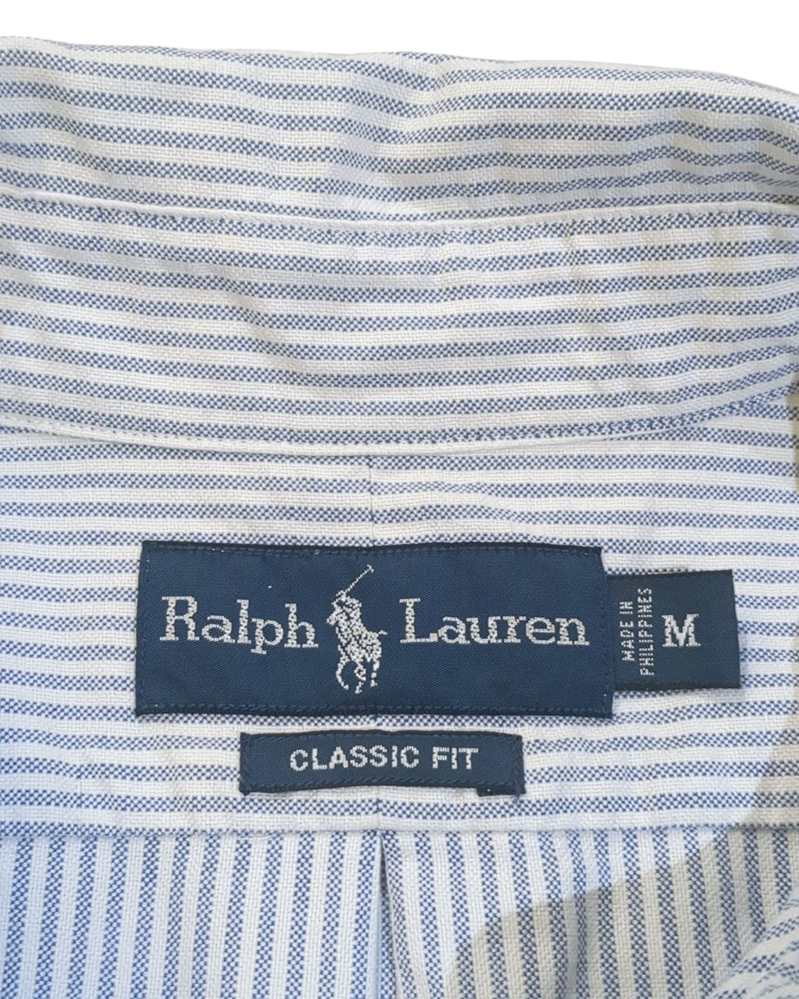 Ralph Lauren 00s Classic Fit Striped Short Sleeve Shirt - (L)