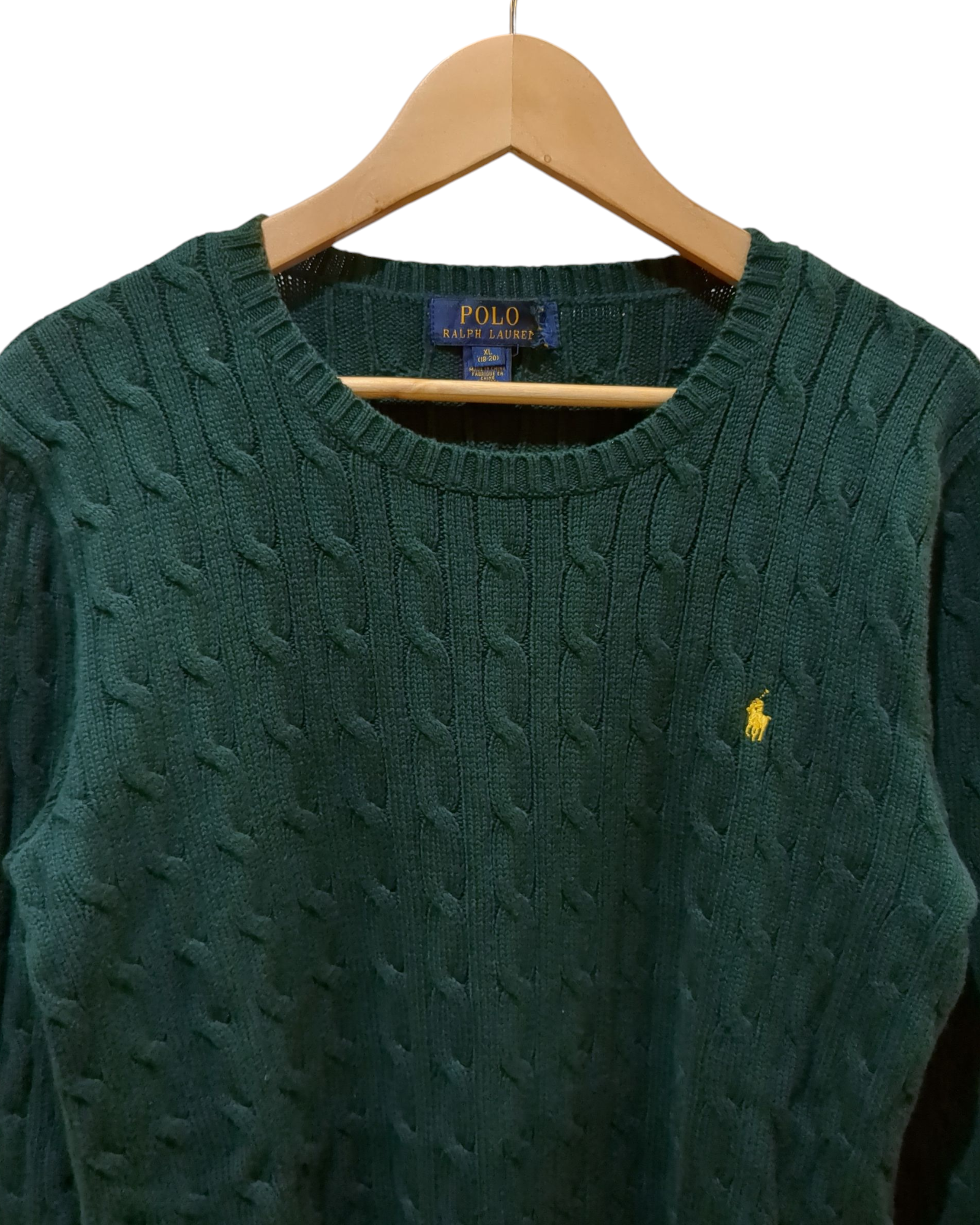 Ralph Lauren Cable Knit Crewneck Jumper - (M)