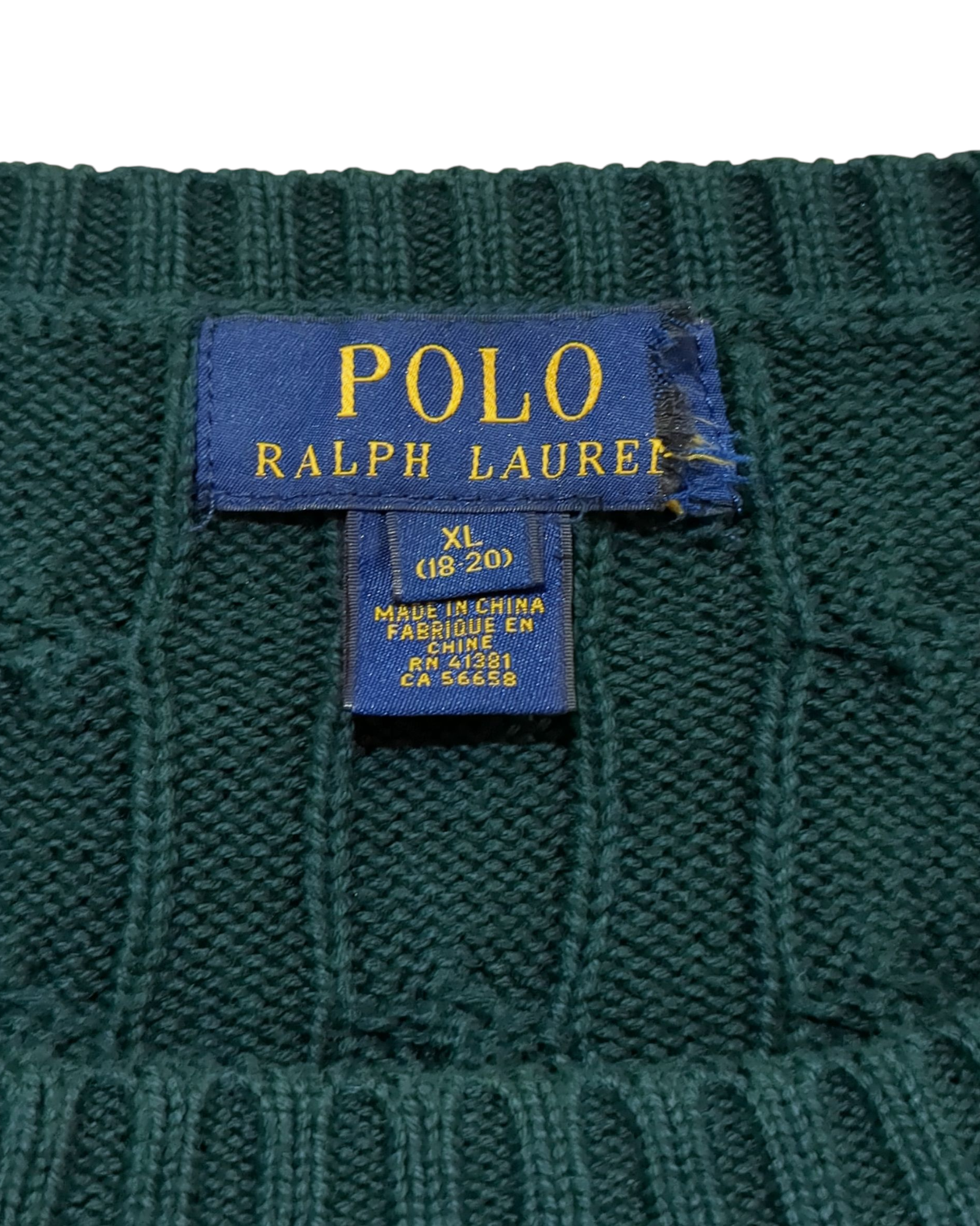 Ralph Lauren Cable Knit Crewneck Jumper - (M)