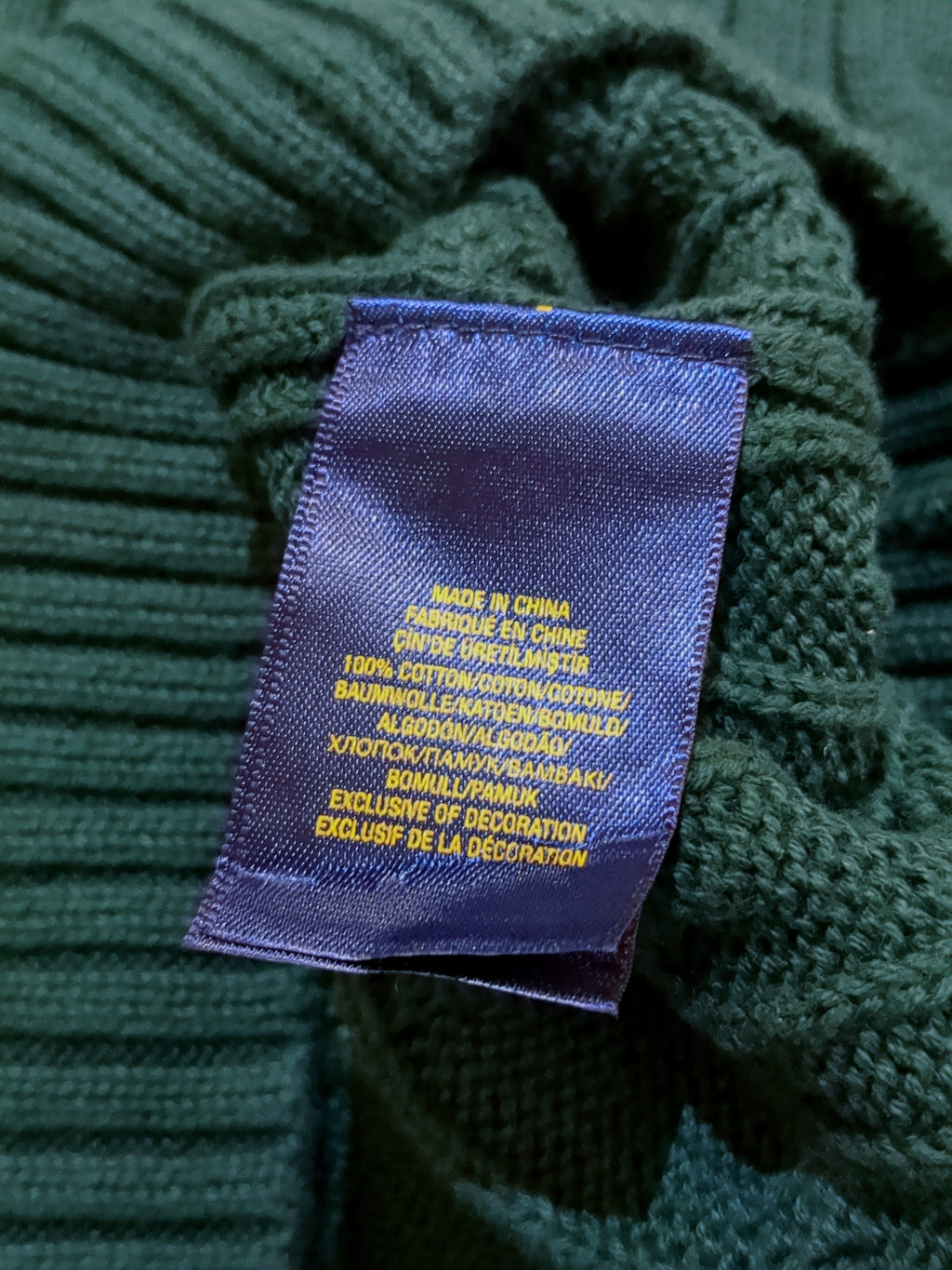 Ralph Lauren Cable Knit Crewneck Jumper - (M)