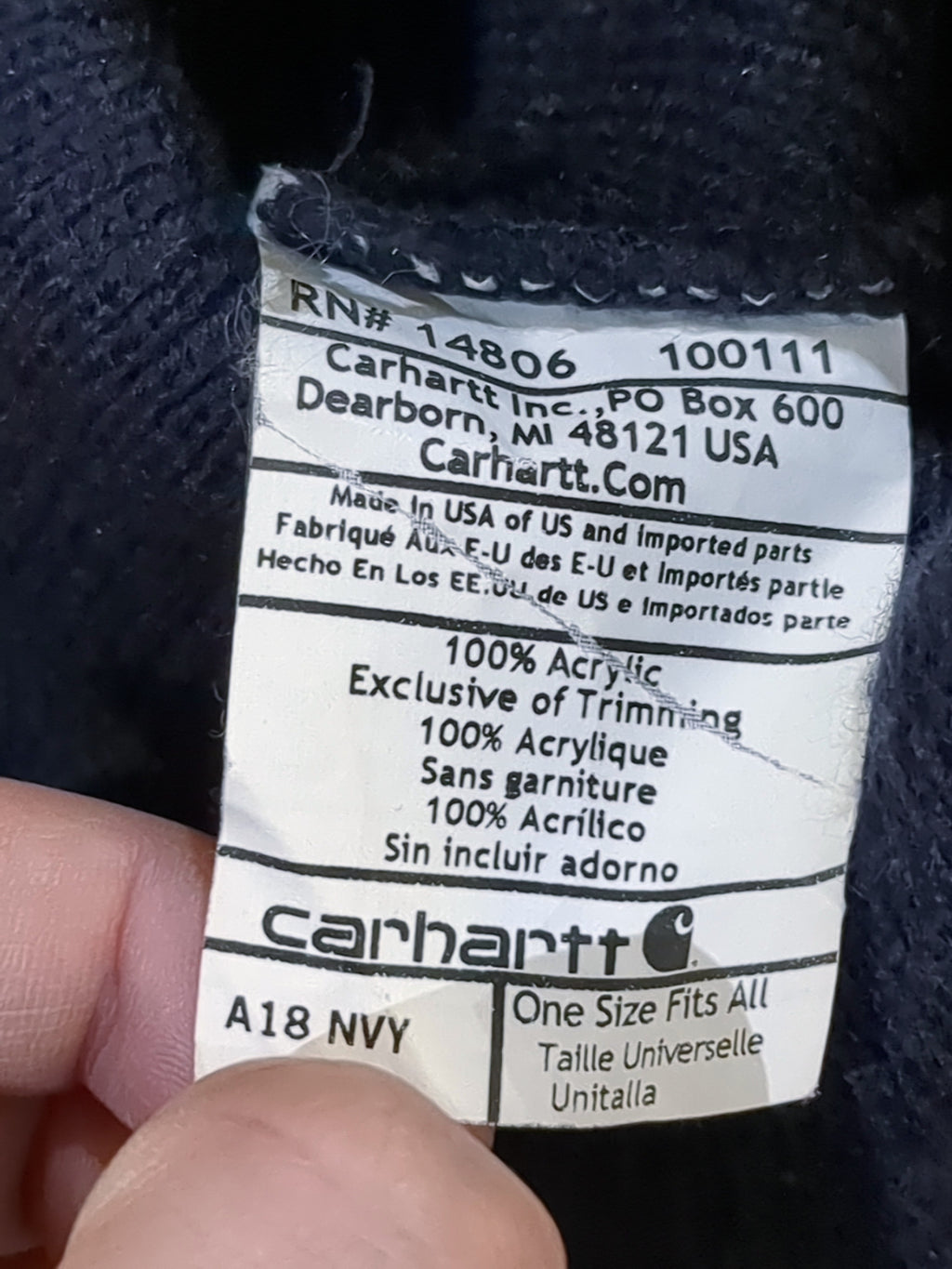 Carhartt Acrylic Watch Hat Beanie
