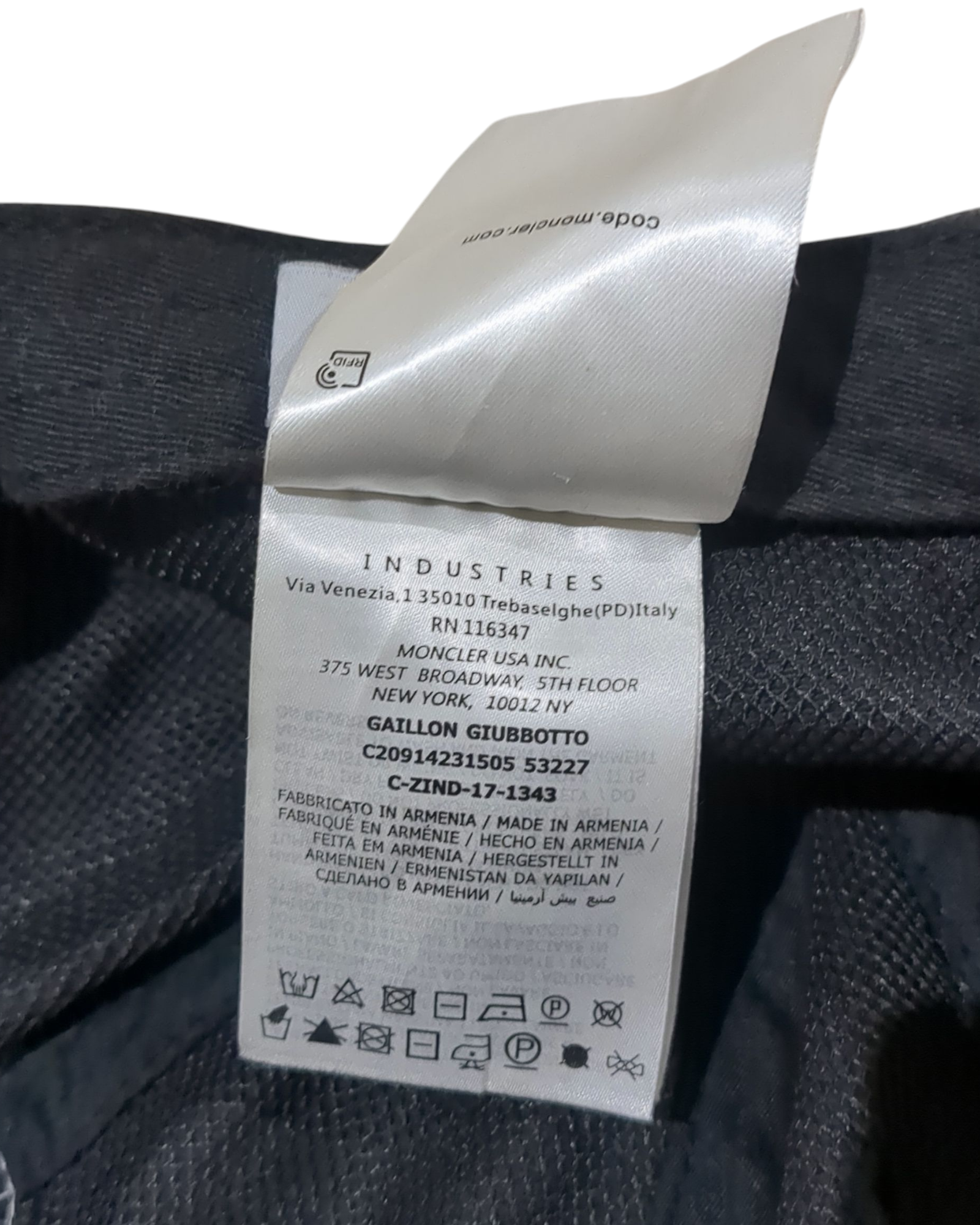 Moncler Distressed Logo Cap