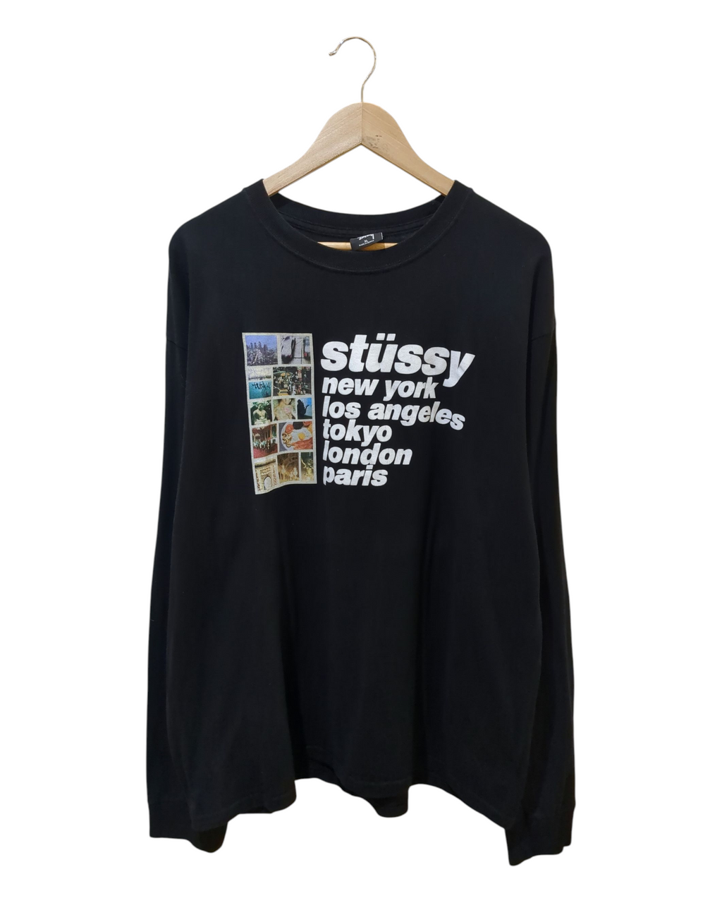 Stussy Italic Collage Long Sleeve Tee - (XL)