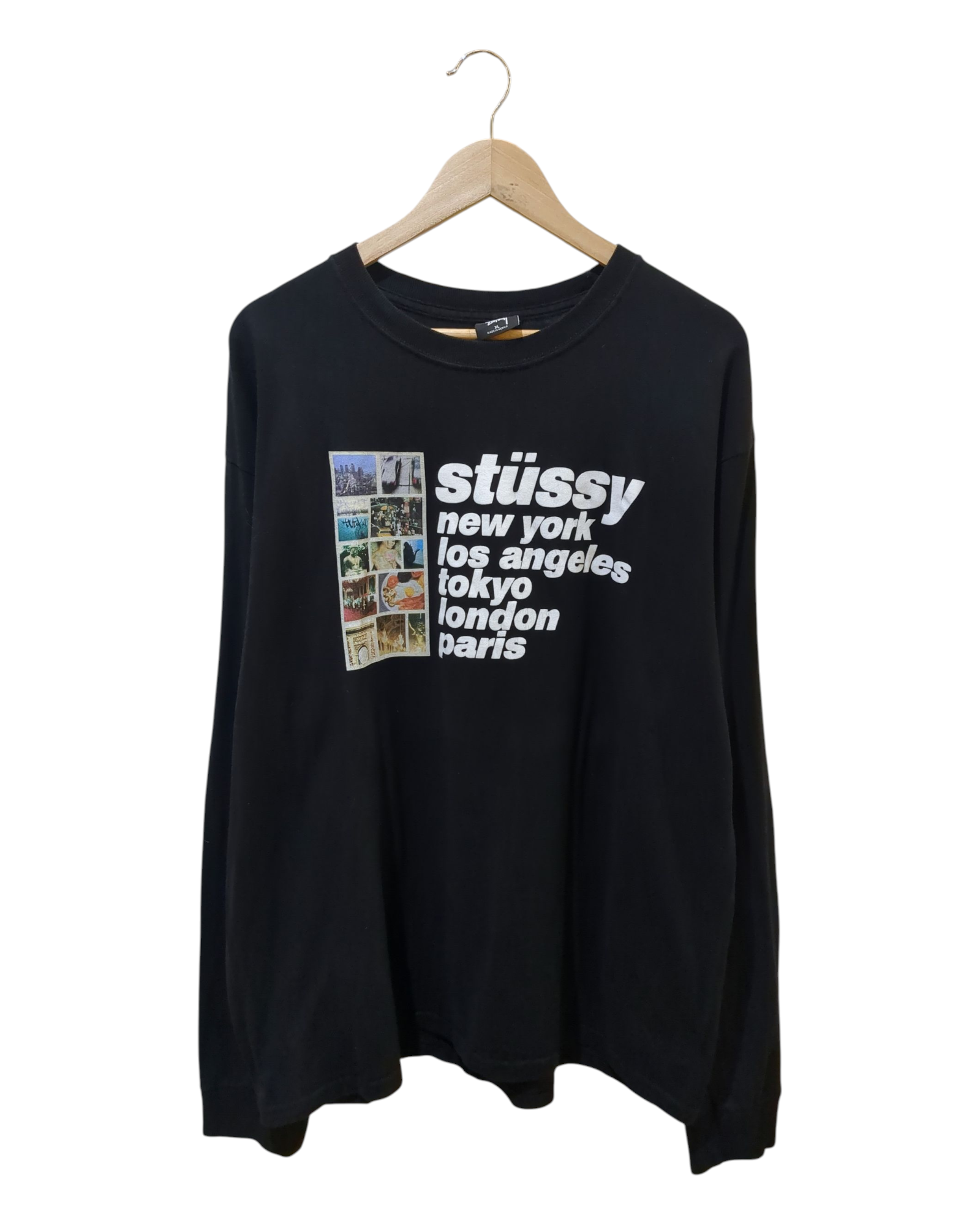 Stussy Italic Collage Long Sleeve Tee - (XL)