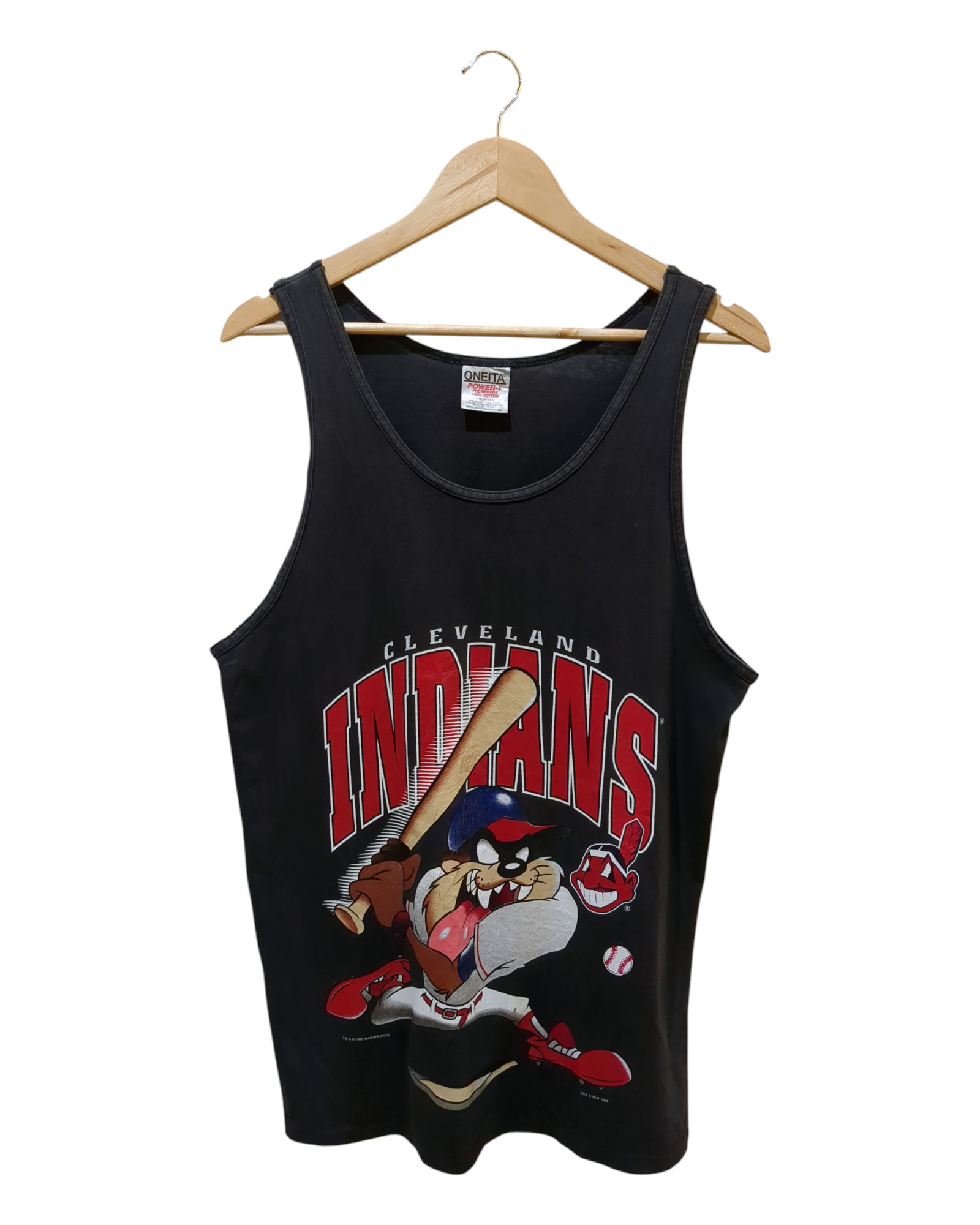 Oneita 1996 Cleveland Indians Tasmanian Devil Taz Tank Top - (S)