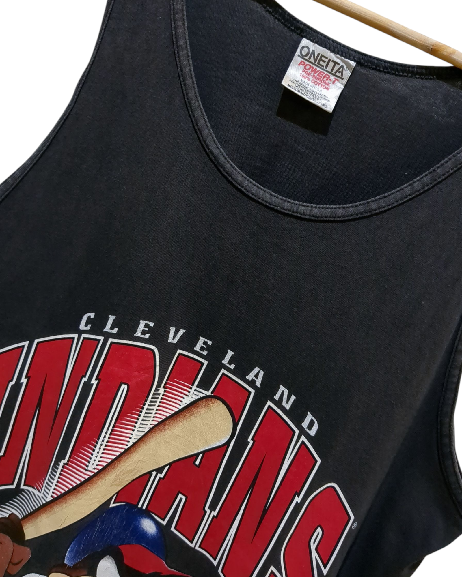 Oneita 1996 Cleveland Indians Tasmanian Devil Taz Tank Top - (S)