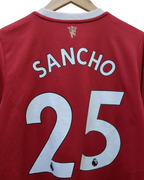 2021-22 Manchester United Adidas Home Shirt #25 Sancho - (XL.Boys)