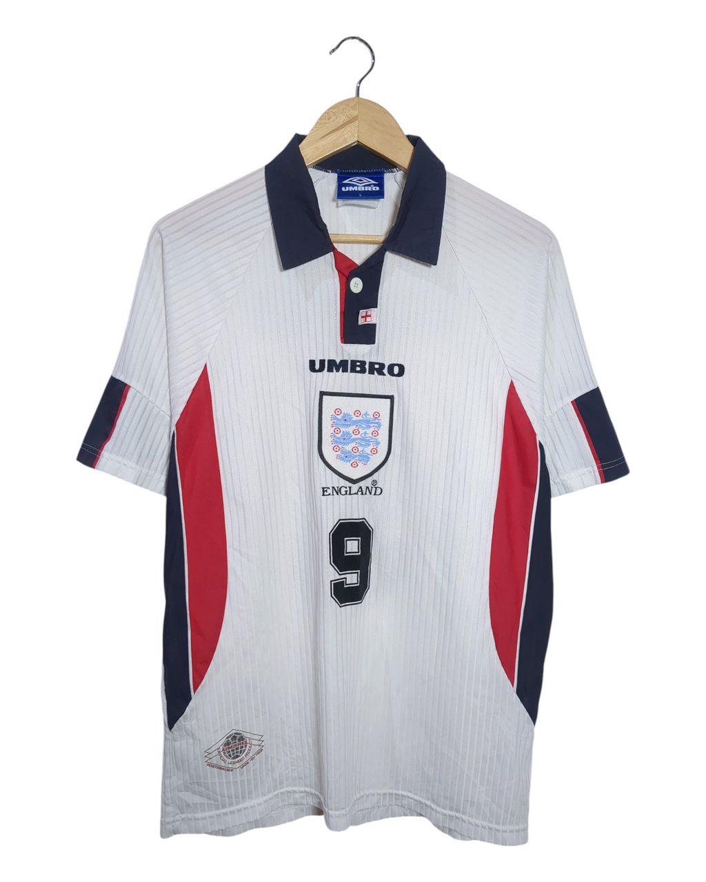 1997-99 England Umbro Home Shirt #9 Shearer - (L)