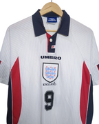 1997-99 England Umbro Home Shirt #9 Shearer - (L)