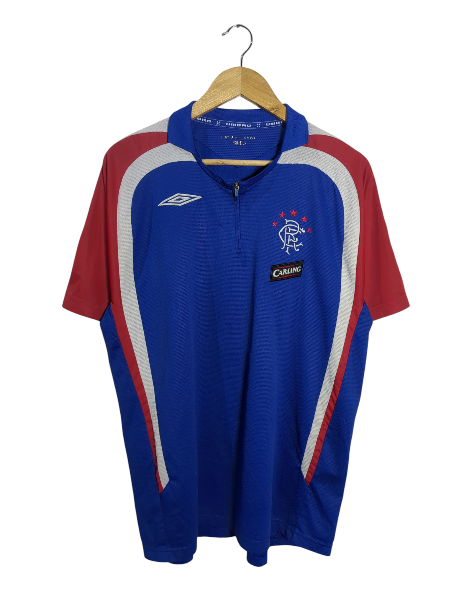 2006-07 Rangers Umbro 1/4 Zip Training Polo Shirt - (L)