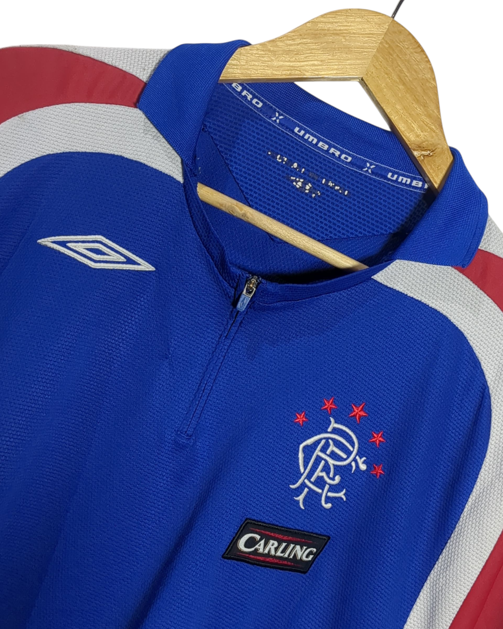 2006-07 Rangers Umbro 1/4 Zip Training Polo Shirt - (L)