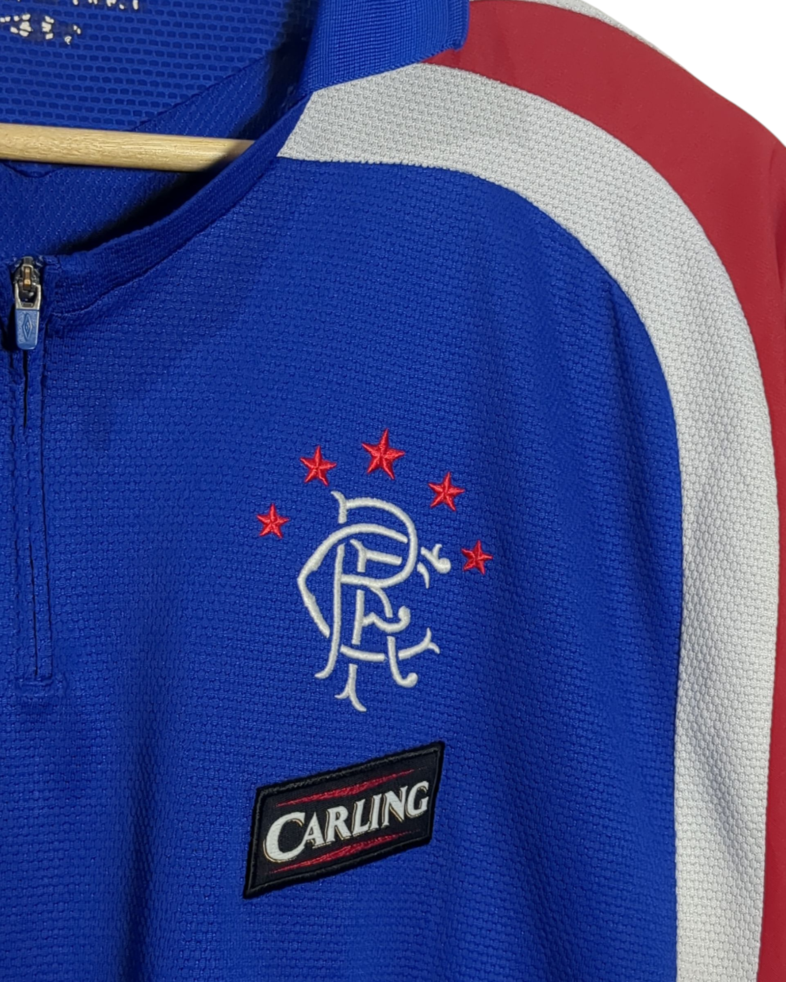 2006-07 Rangers Umbro 1/4 Zip Training Polo Shirt - (L)