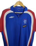 2006-07 Rangers Umbro 1/4 Zip Training Polo Shirt - (L)