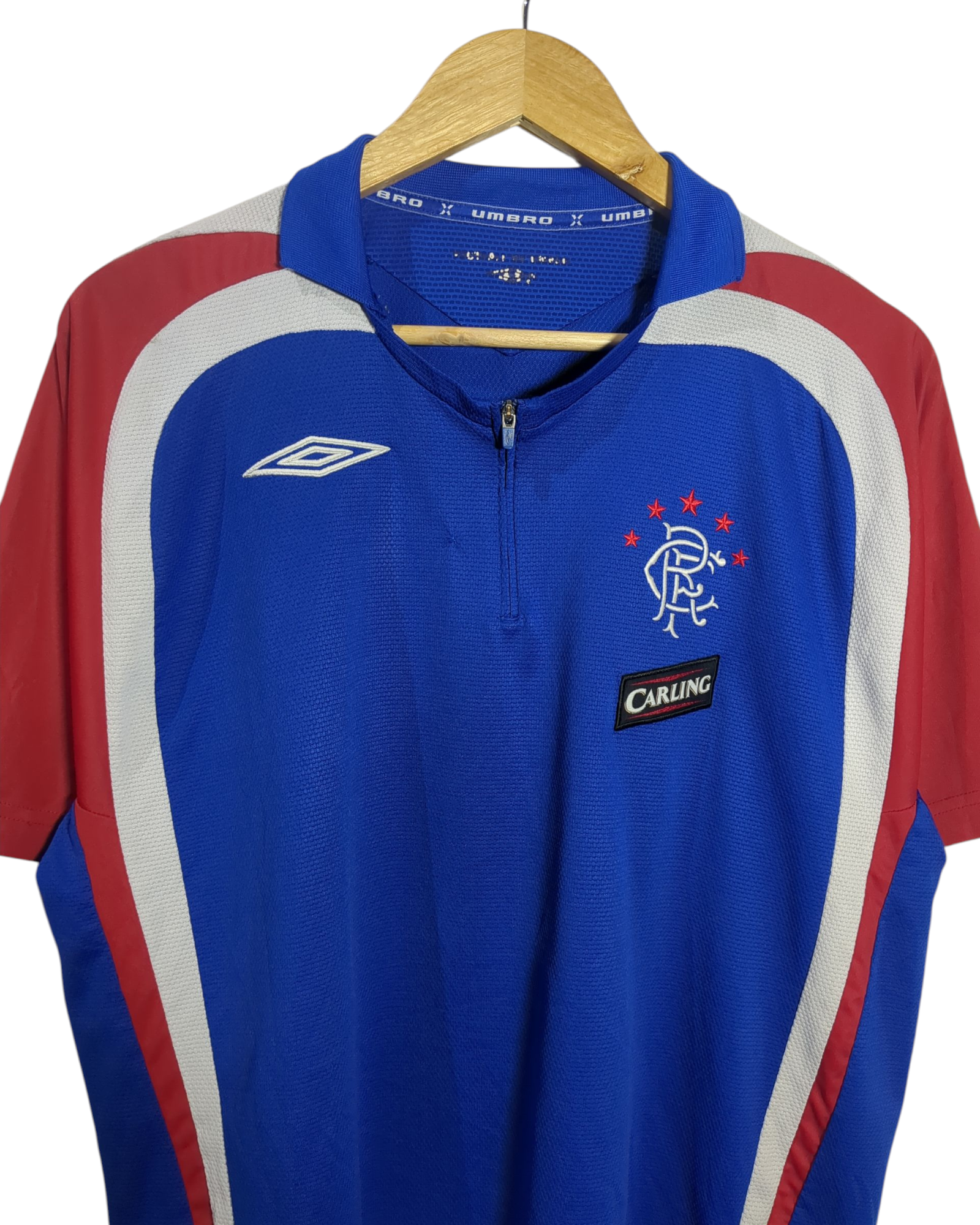 2006-07 Rangers Umbro 1/4 Zip Training Polo Shirt - (L)