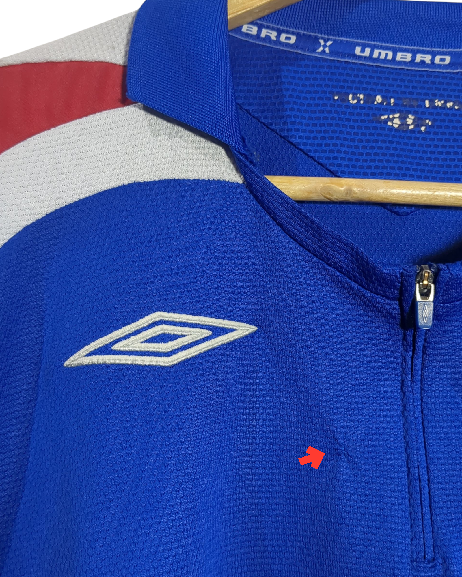 2006-07 Rangers Umbro 1/4 Zip Training Polo Shirt - (L)