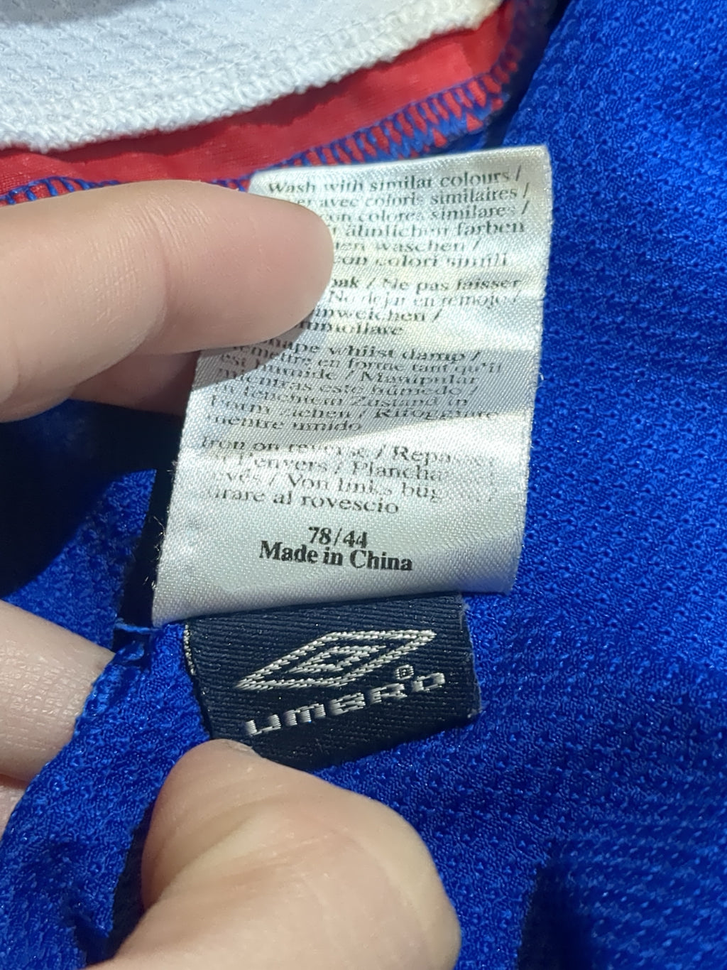 2006-07 Rangers Umbro 1/4 Zip Training Polo Shirt - (L)