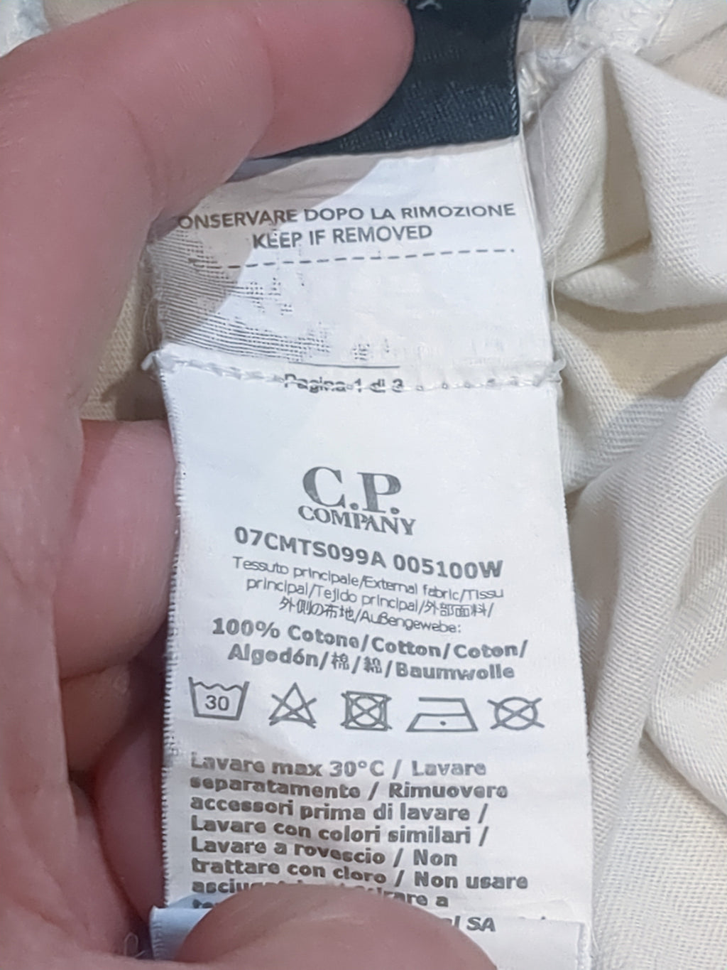 CP Company Big Stitch Logo Tee - (M)