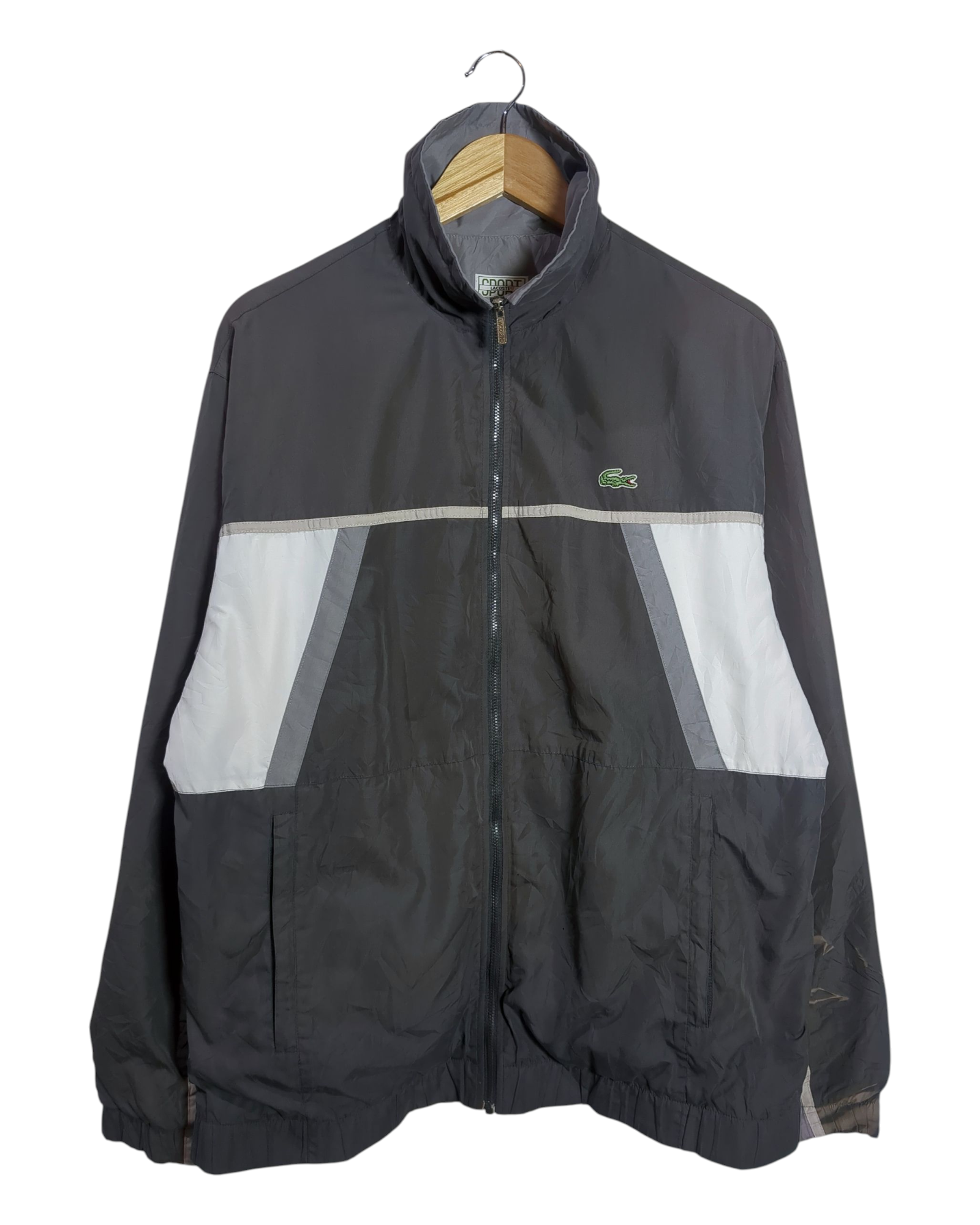 Lacoste Sport Nylon Windbreaker Jacket - (L)