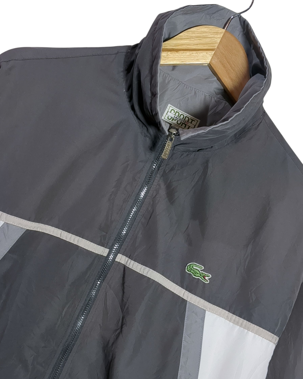 Lacoste Sport Nylon Windbreaker Jacket - (L)