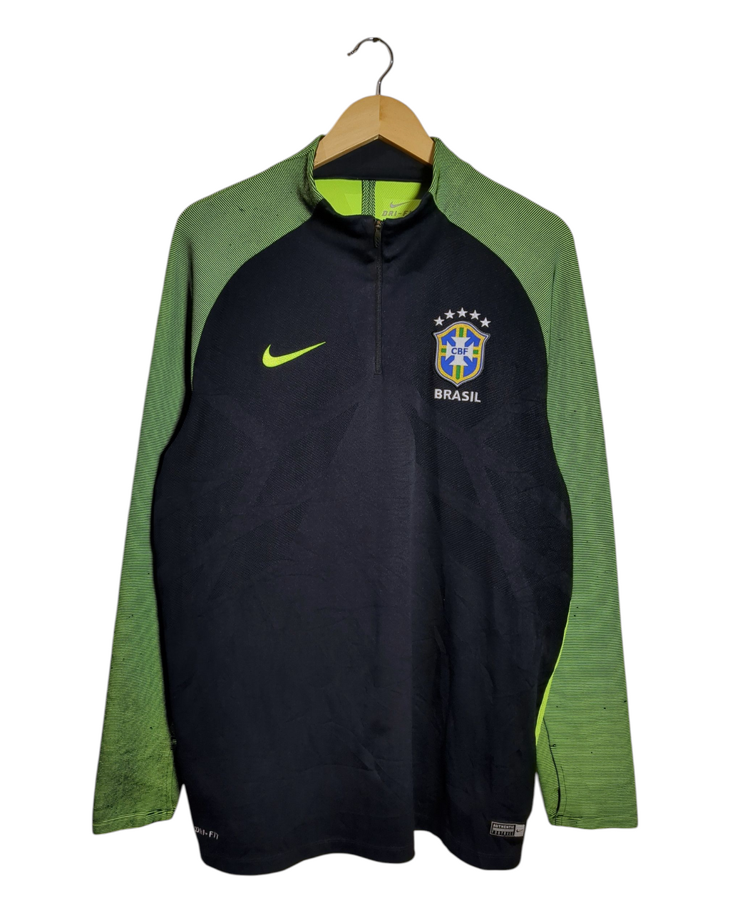 2016-17 Brazil Nike 1/4 Zip Drill Top - (L)