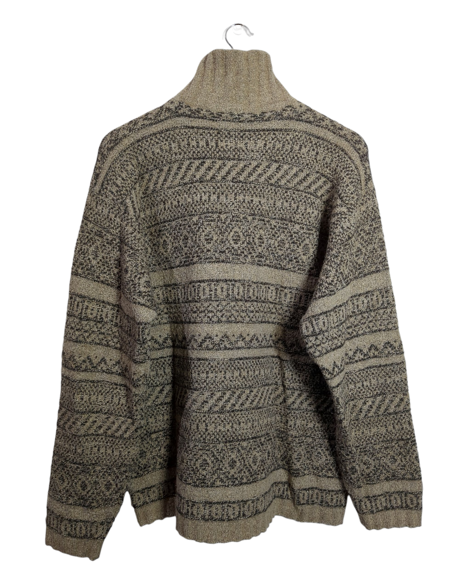 Lacoste 90s 1/4 Zip Knit Jumper - (L)