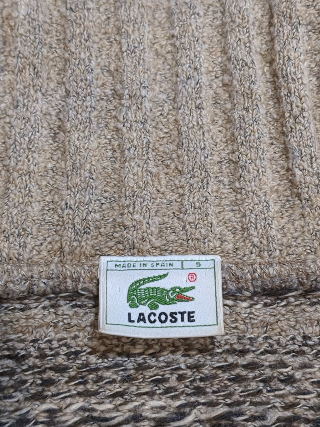 Lacoste 90s 1/4 Zip Knit Jumper - (L)