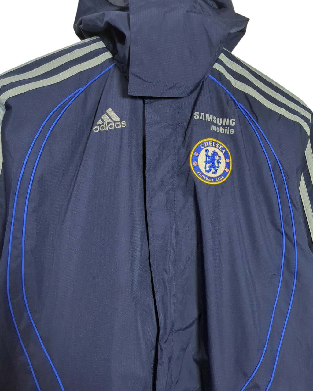 2006-07 Chelsea Adidas Hooded Rain Jacket - (XL.Boys)