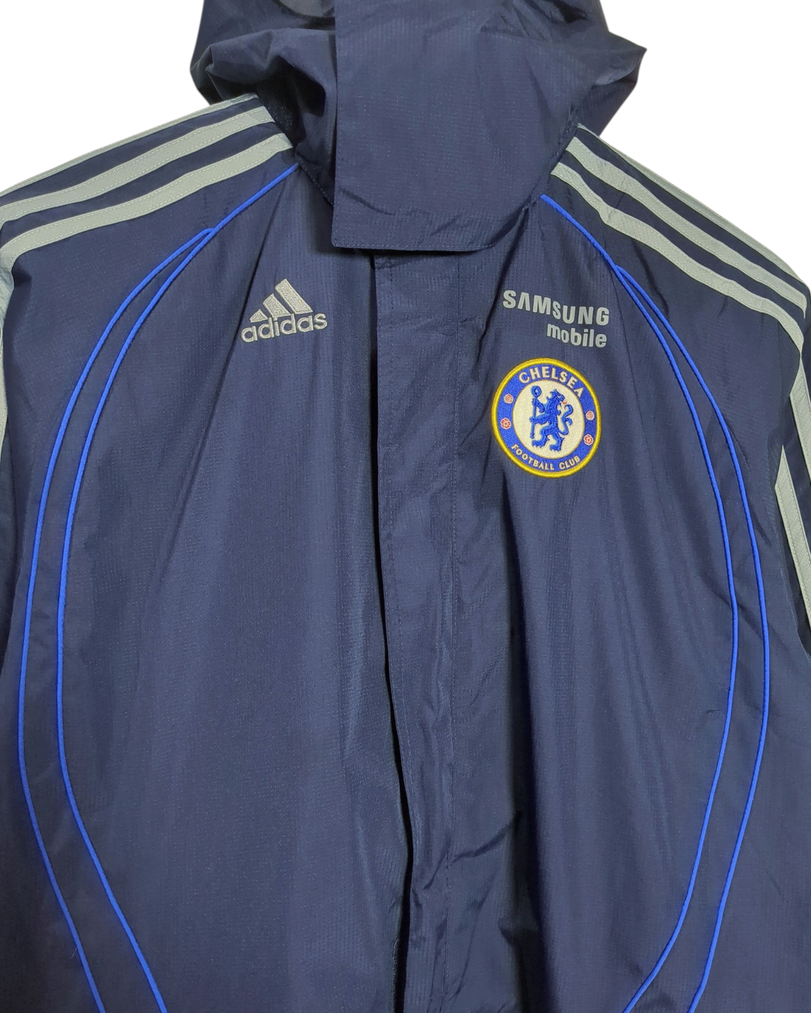2006-07 Chelsea Adidas Hooded Rain Jacket - (XL.Boys)
