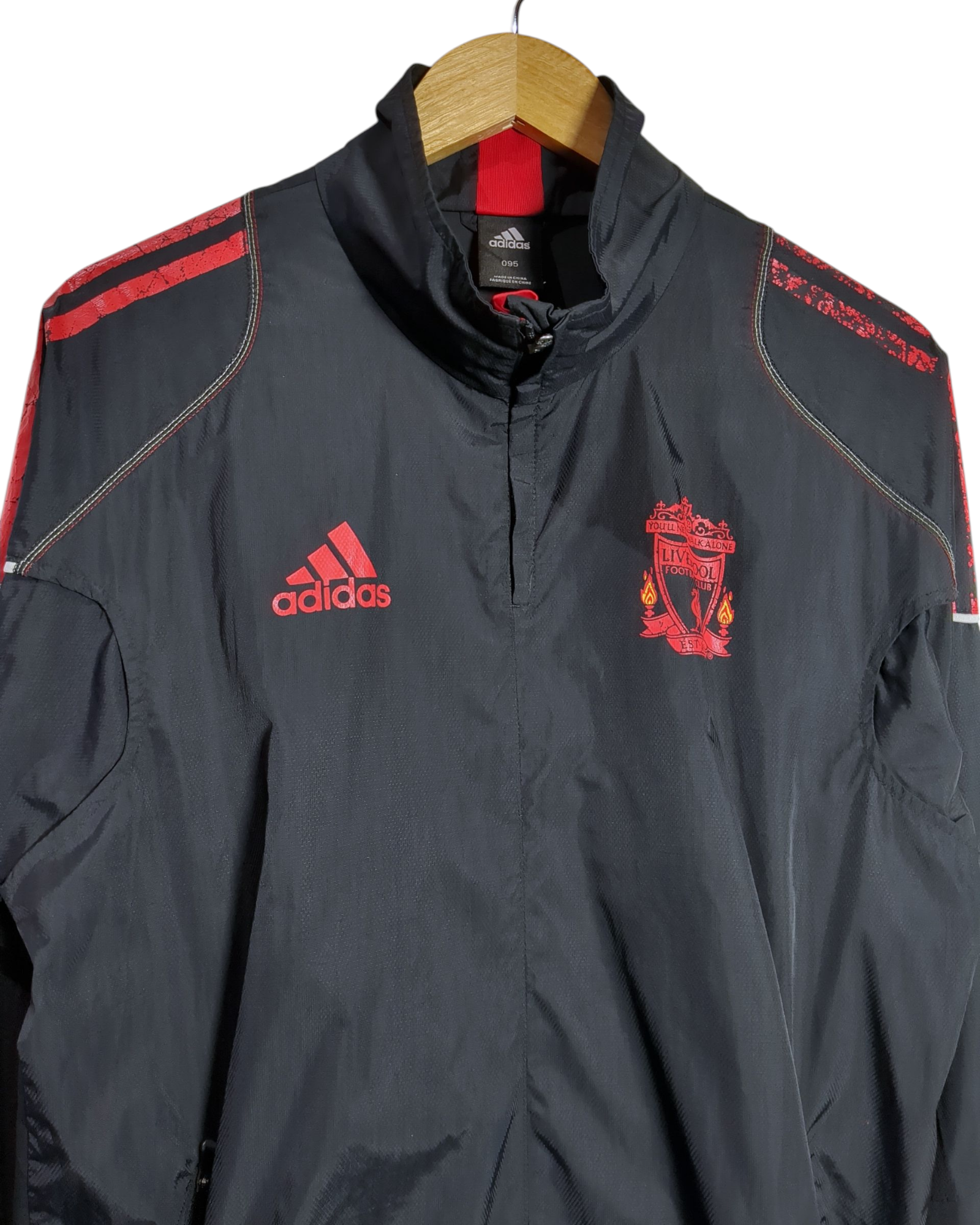 2010-11 Liverpool Adidas 1/4 Zip Rain Jacket - (L)