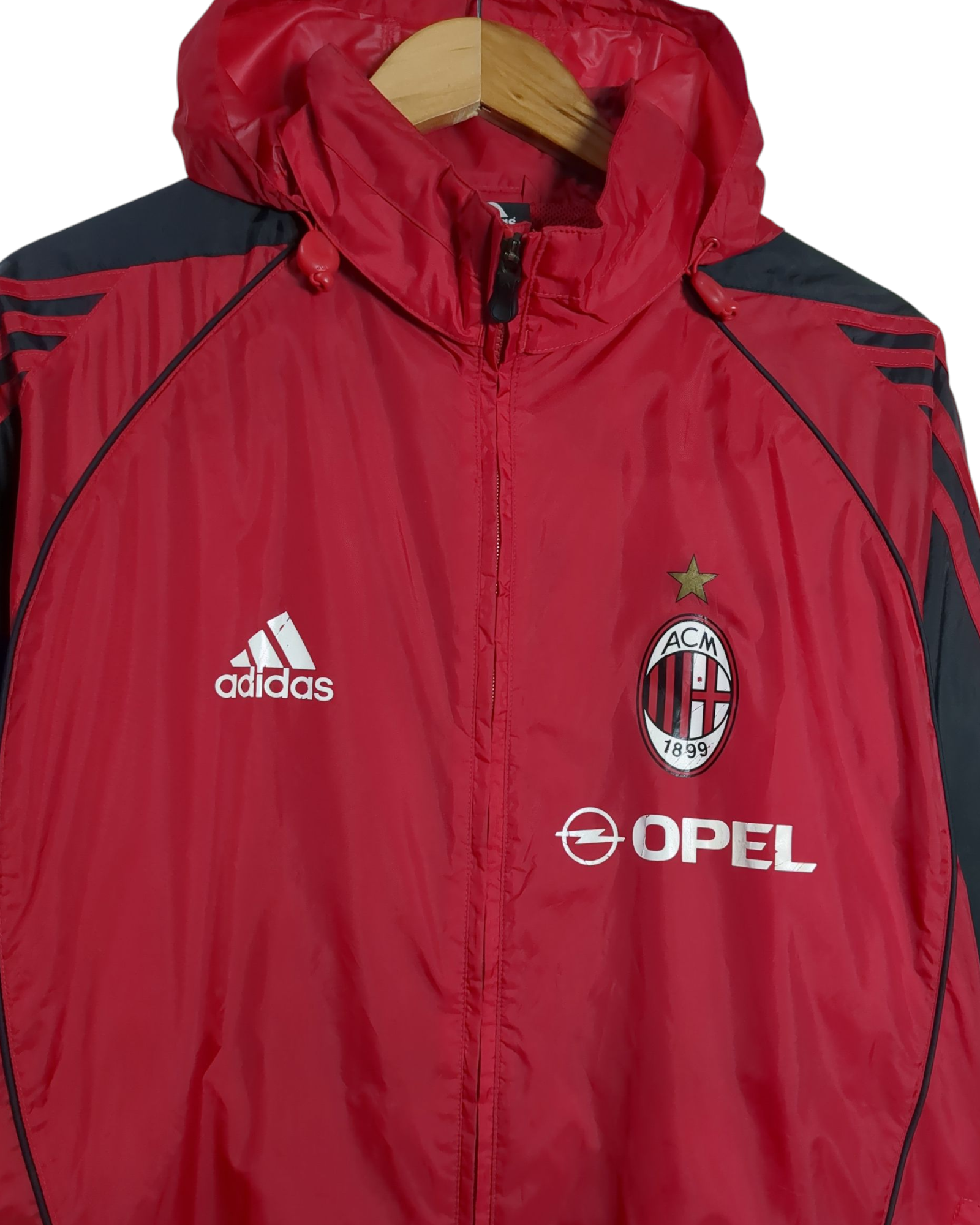 2005-06 AC Milan Adidas Hooded Rain Jacket - (L)
