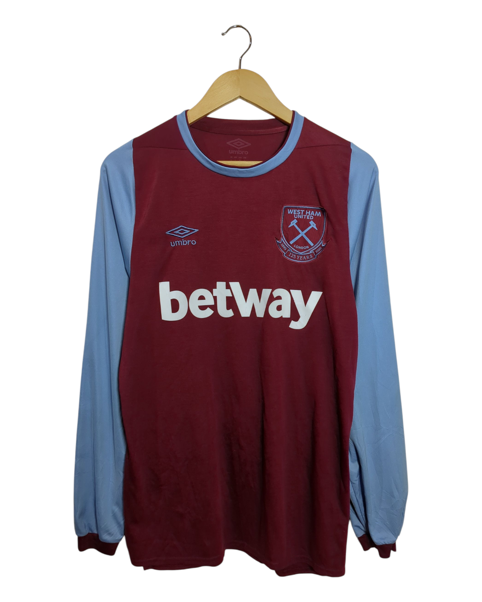2020-21 West Ham Umbro Home L/S Shirt - (M)