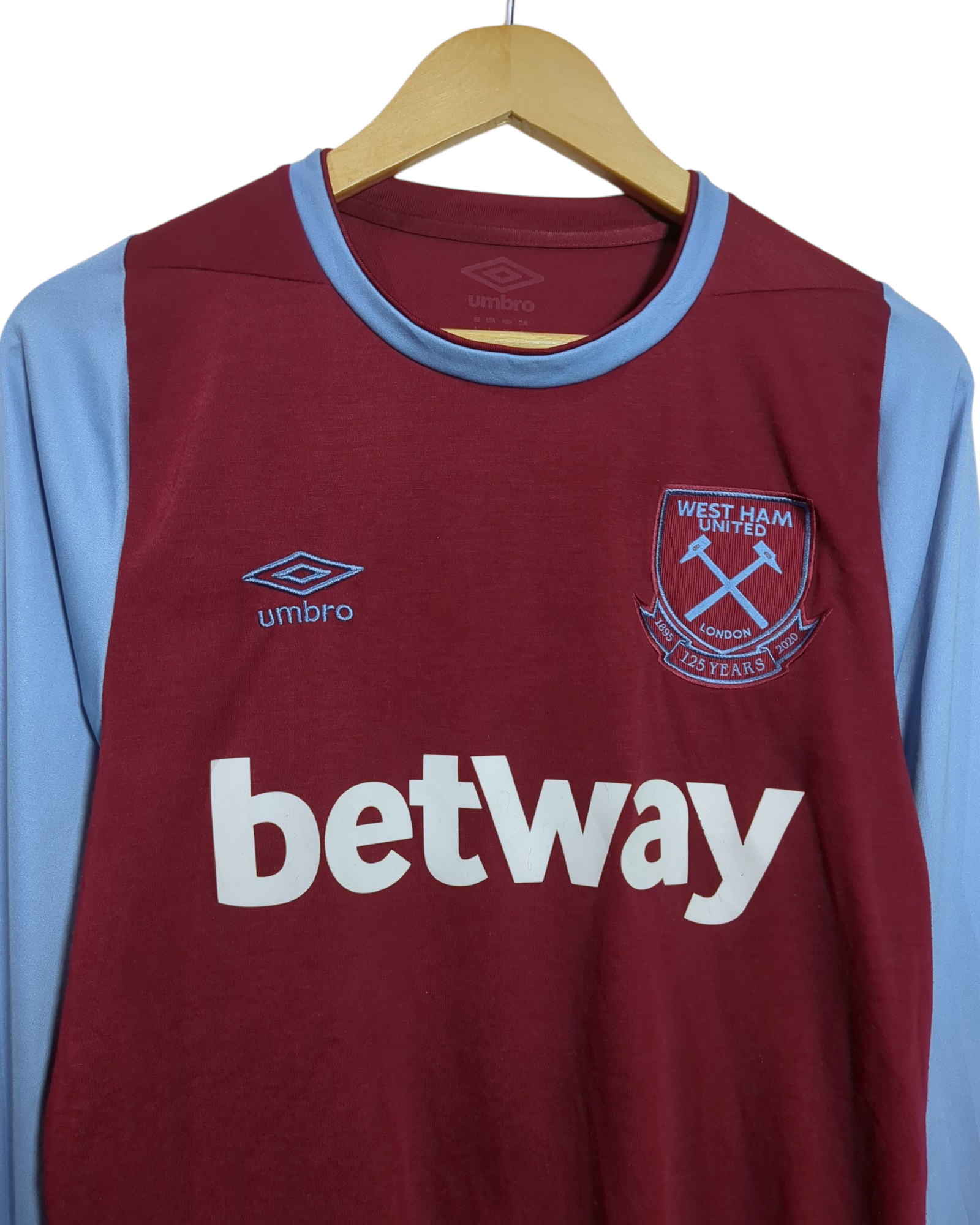 2020-21 West Ham Umbro Home L/S Shirt - (M)
