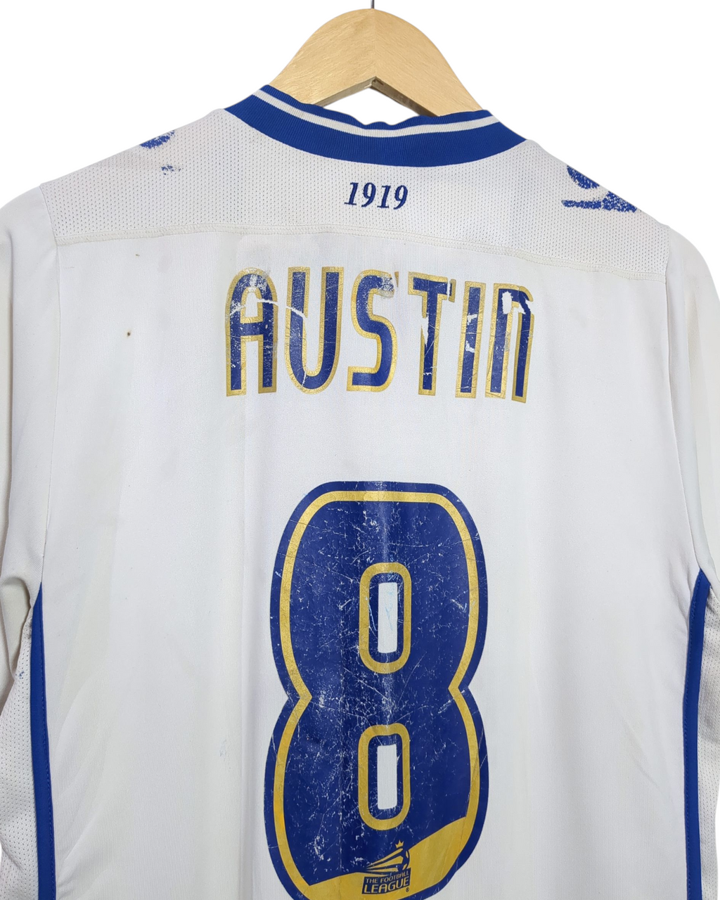 2012-13 Leeds United Macron Home Shirt #8 Austin - (S)