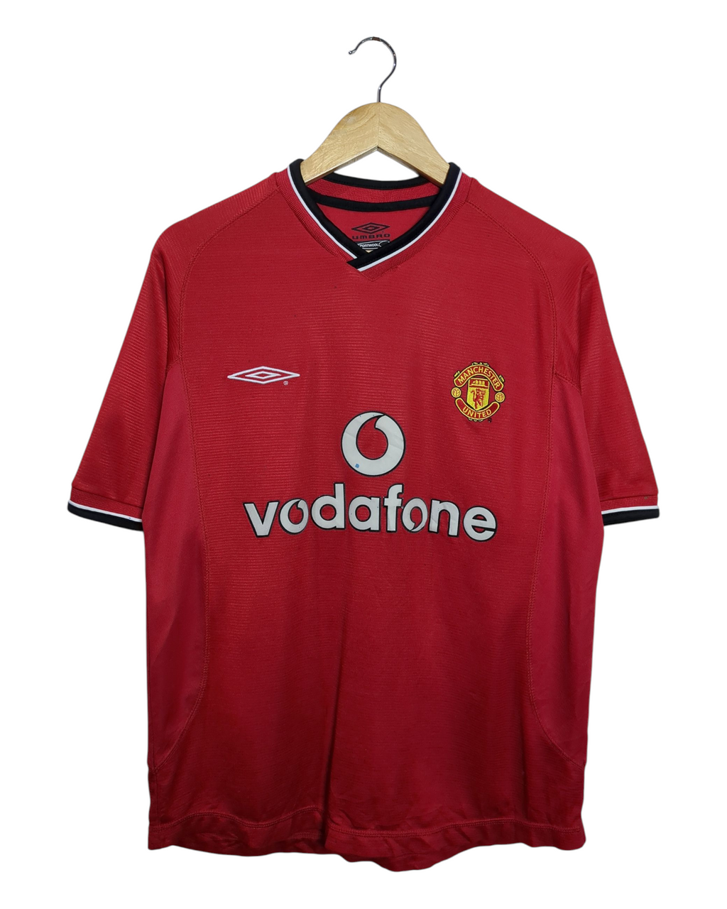 2000-02 Manchester United Umbro Home Shirt #7 Beckham - (Y)