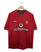 2000-02 Manchester United Umbro Home Shirt #7 Beckham - (Y)