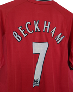 2000-02 Manchester United Umbro Home Shirt #7 Beckham - (Y)